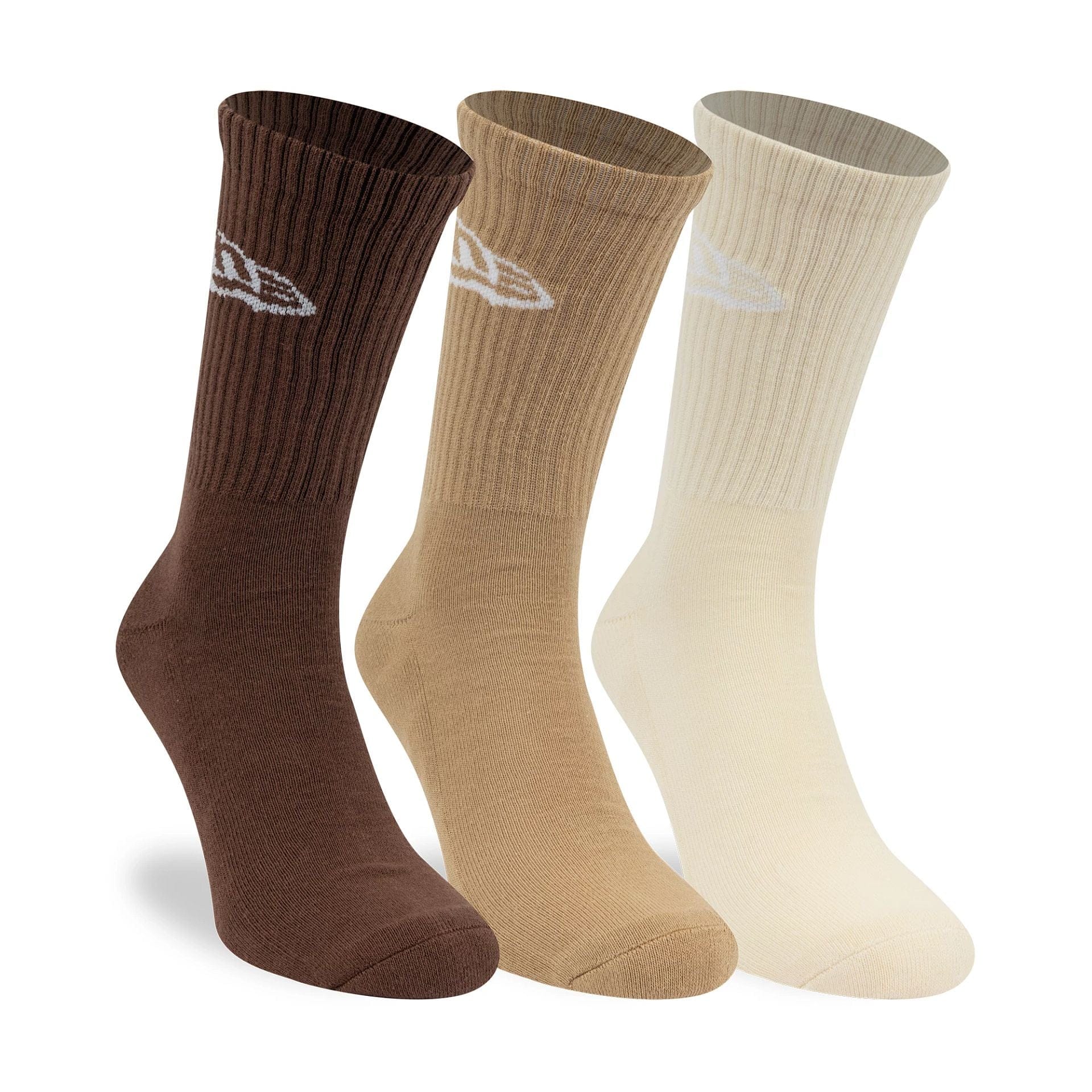 New Era Flag 3 Pack Brown Crew Socks - Image 3