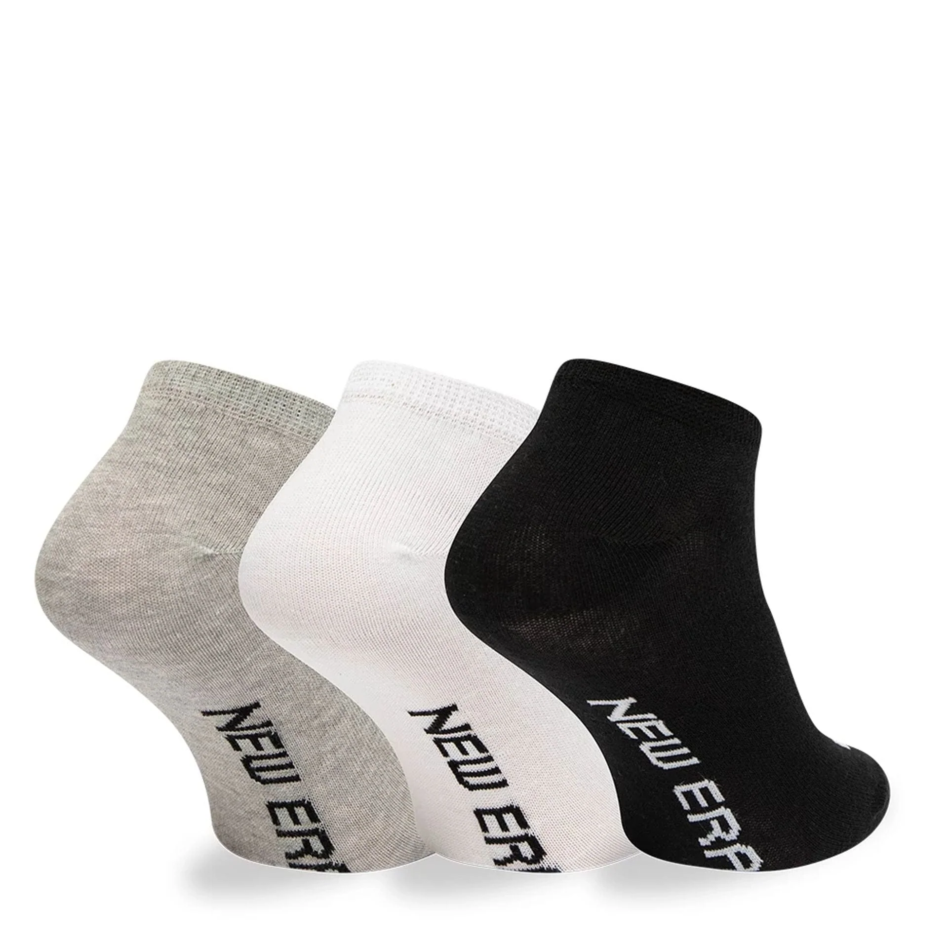 New Era Flag 3 Pack Grey, White and Black Socks - Image 2