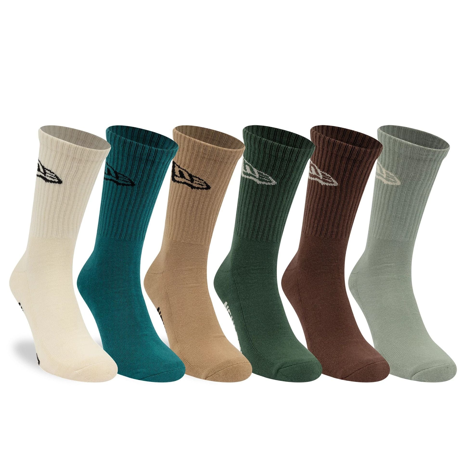 New Era Flag 6 Pack Dark Green Crew Socks - Image 3