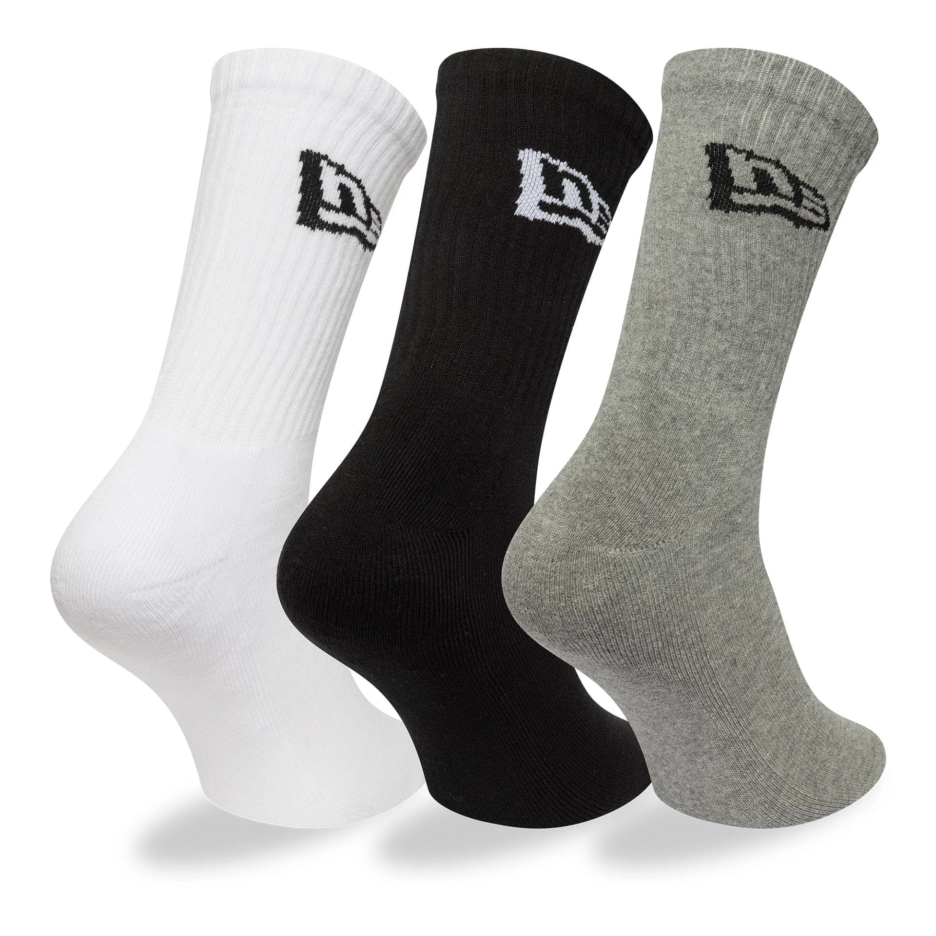 New Era Flag Multi Monochrome 3 Pack Crew Socks - Image 2