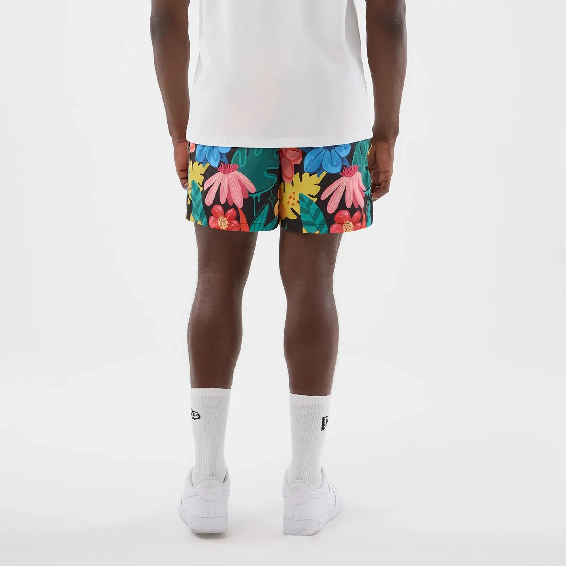 New Era Floral Black Swimming Shorts - Image 2