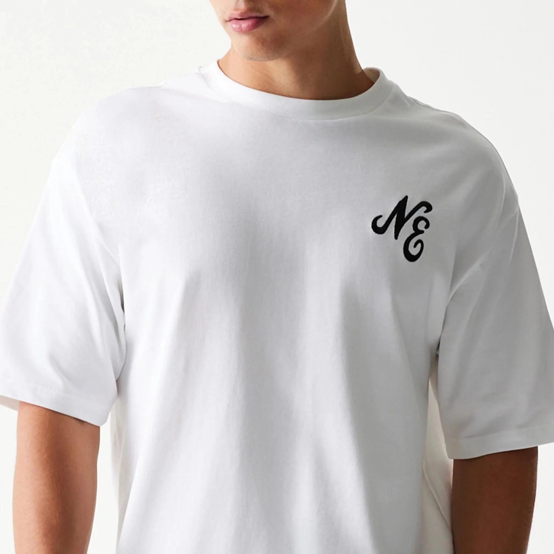 New Era Floral Graphic White Oversized T-Shirt - Image 5