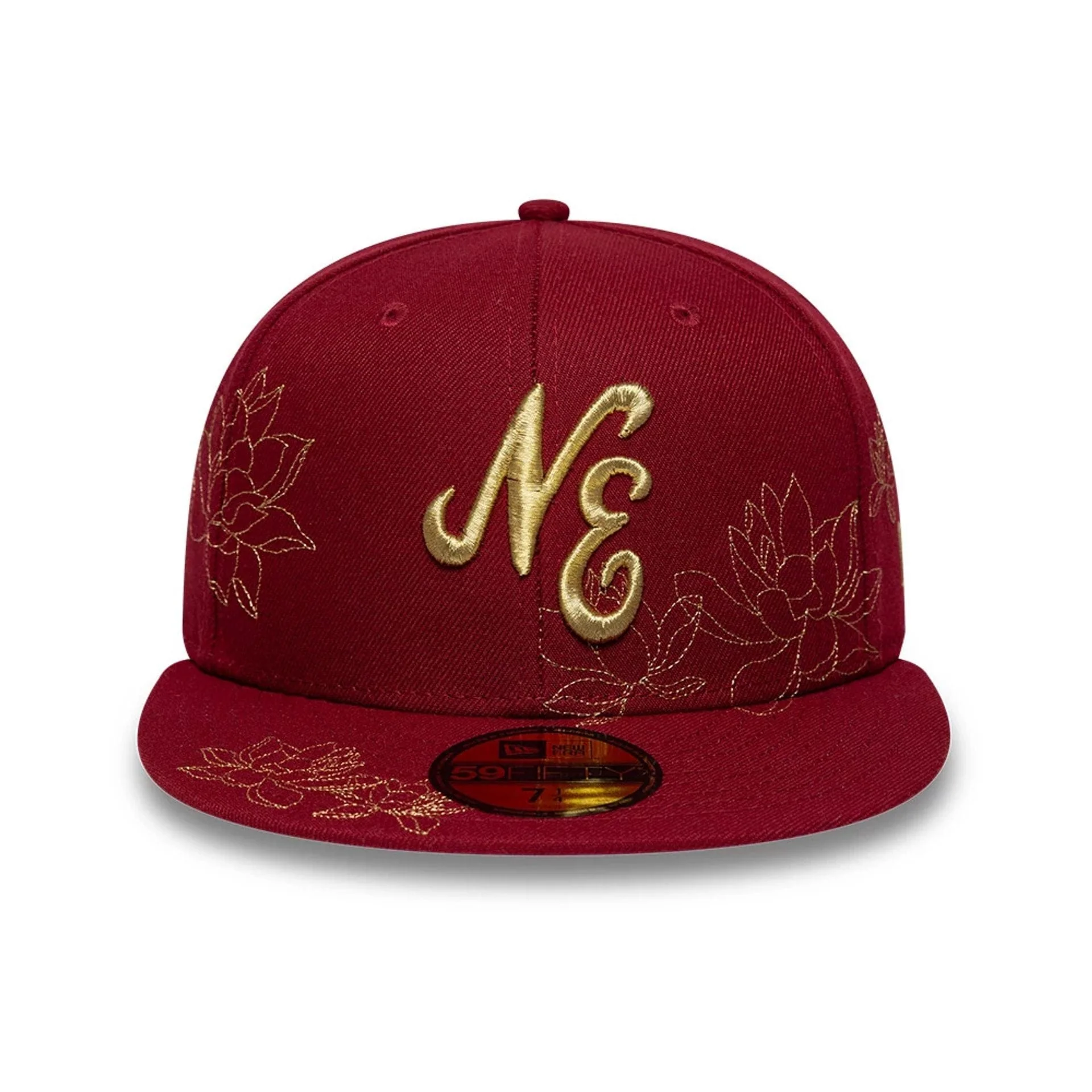 New Era Floral Red 59FIFTY Fitted Cap - Image 2
