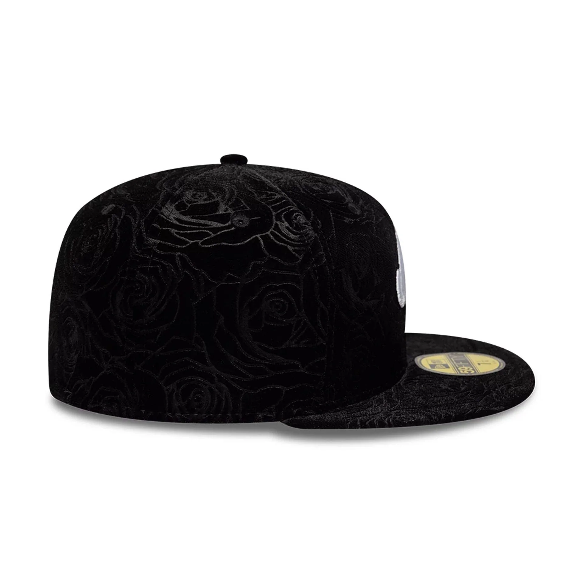 New Era Floral Velour Black 59FIFTY Fitted Cap - Image 5
