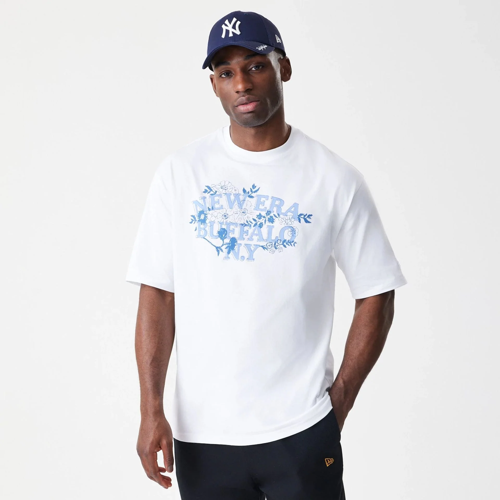 New Era Floral White Oversized T-Shirt - Image 3