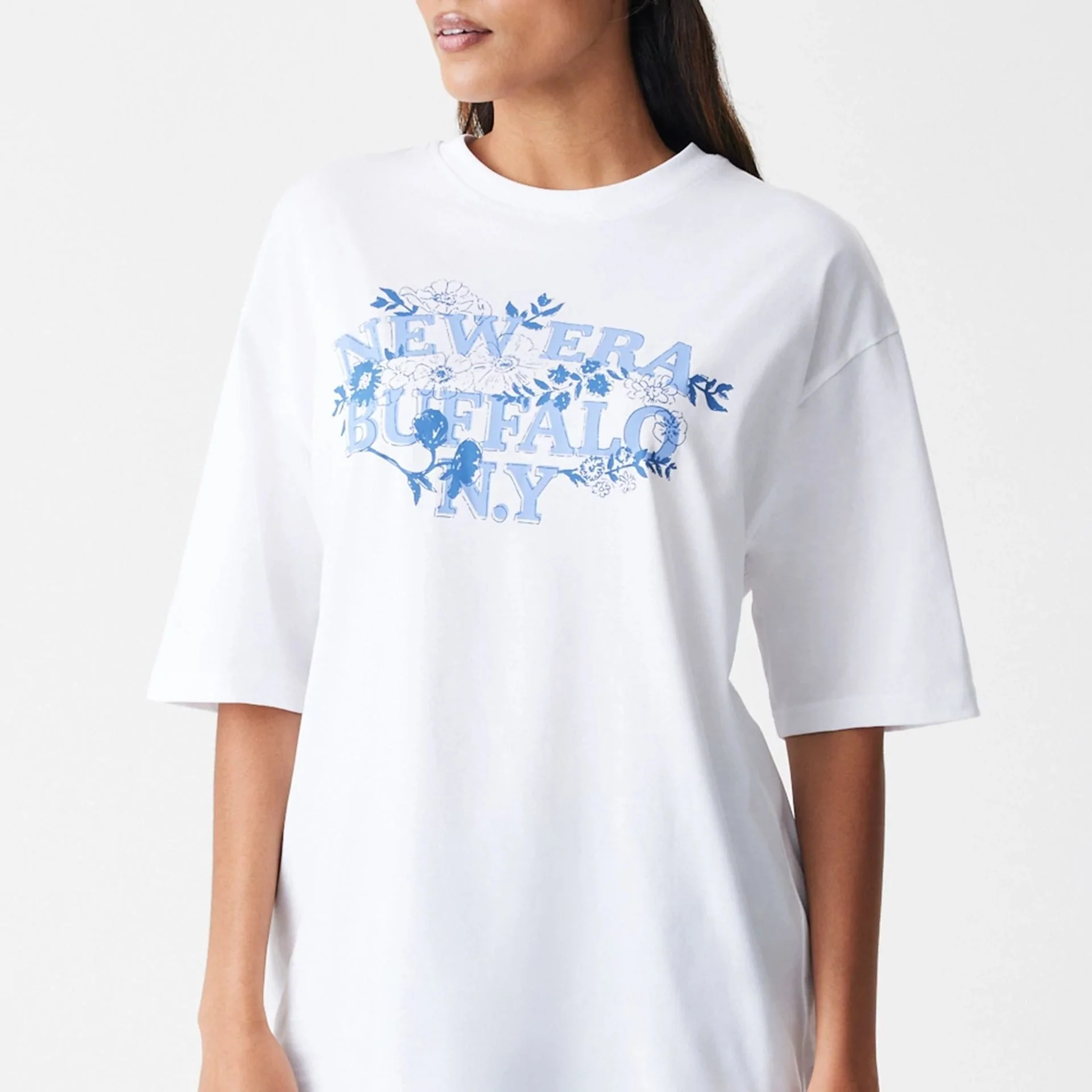 New Era Floral White Oversized T-Shirt - Image 6