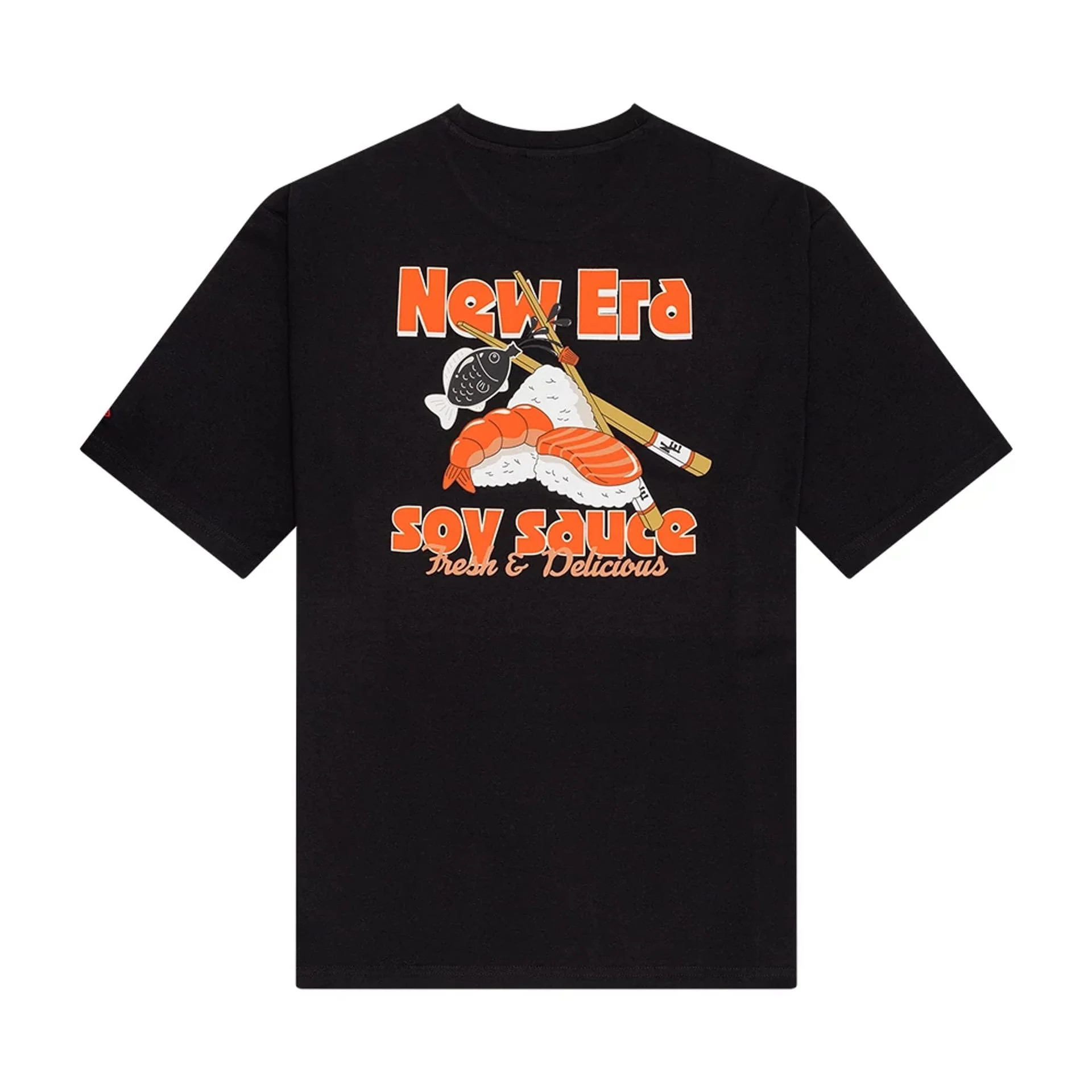 New Era Food Graphic Black Oversized T-Shirt - Image 2