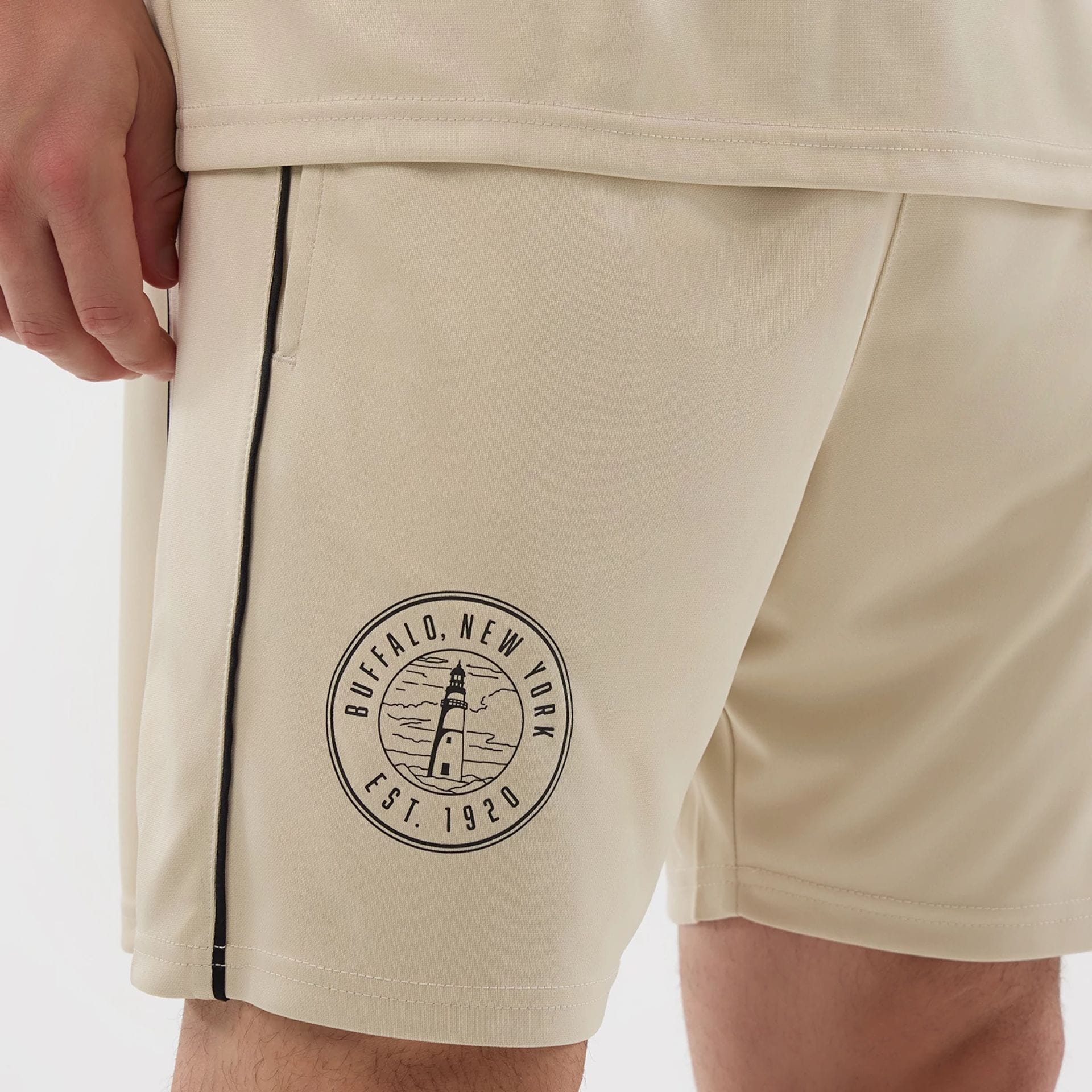 New Era Football Light Beige Shorts - Image 3