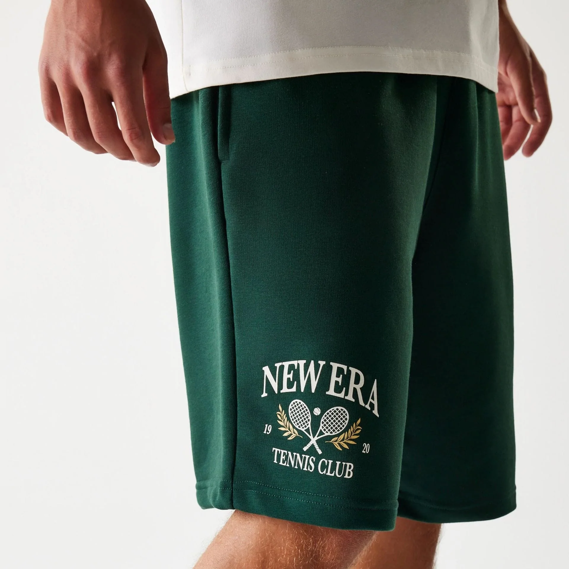 New Era Front Logo Dark Green Shorts - Image 3