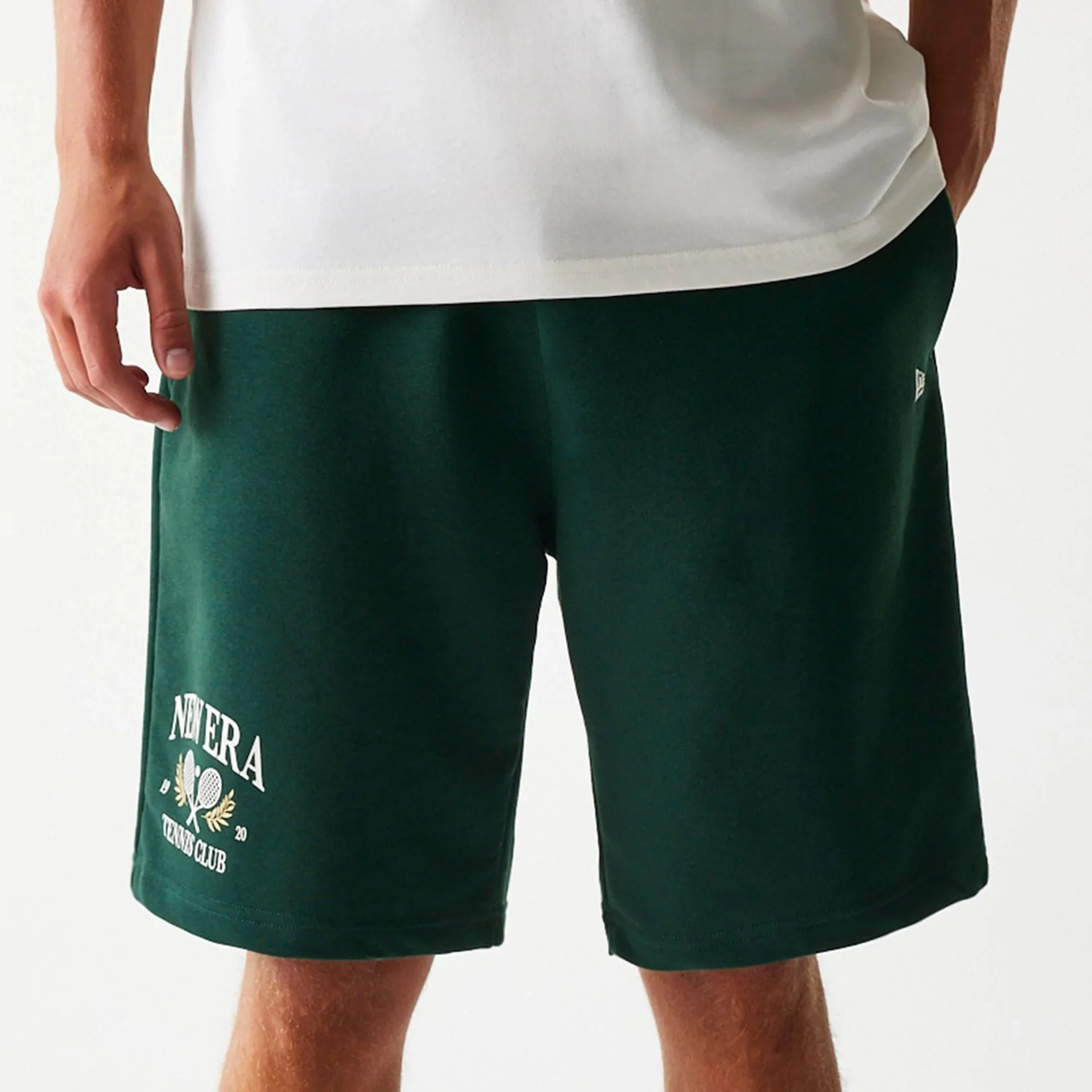 New Era Front Logo Dark Green Shorts - Image 4