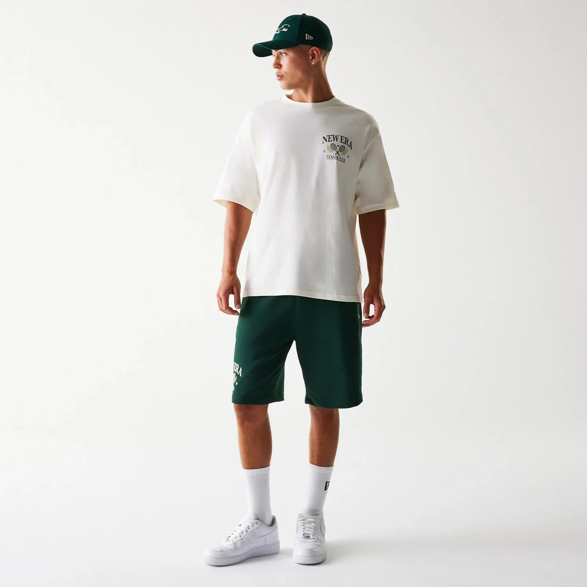 New Era Front Logo Dark Green Shorts - Image 8