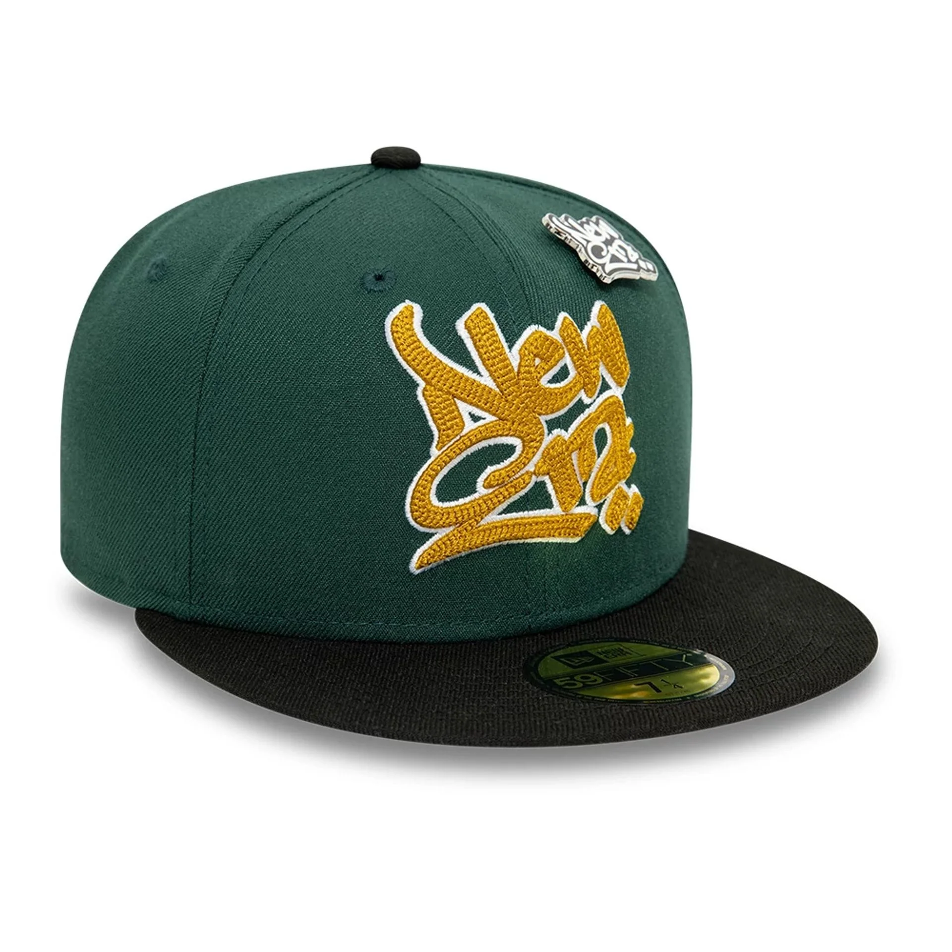 New Era Front Script Dark Green 59FIFTY Fitted Cap - Image 3
