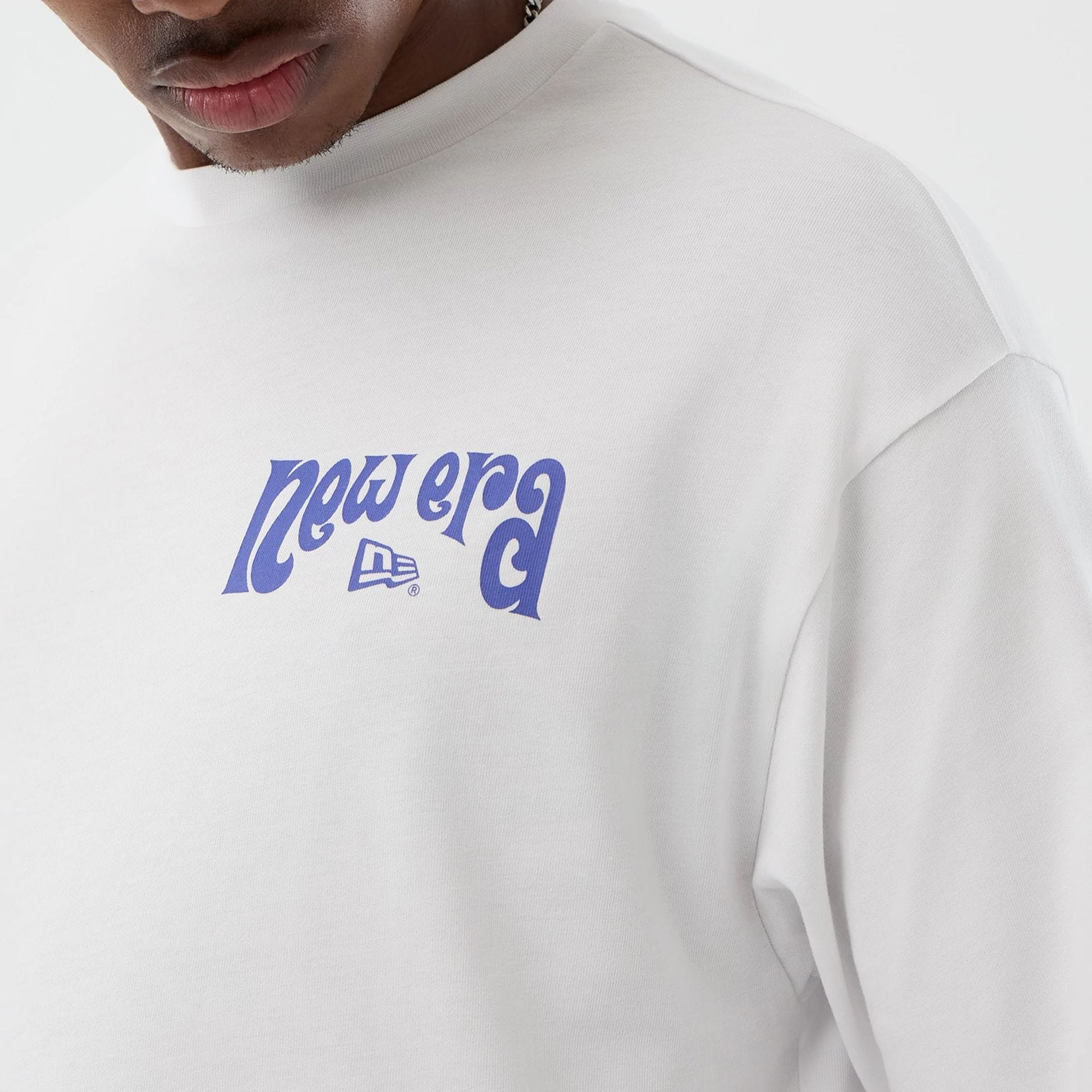 New Era Fun Pizza Graphic White Oversized T-Shirt - Image 6