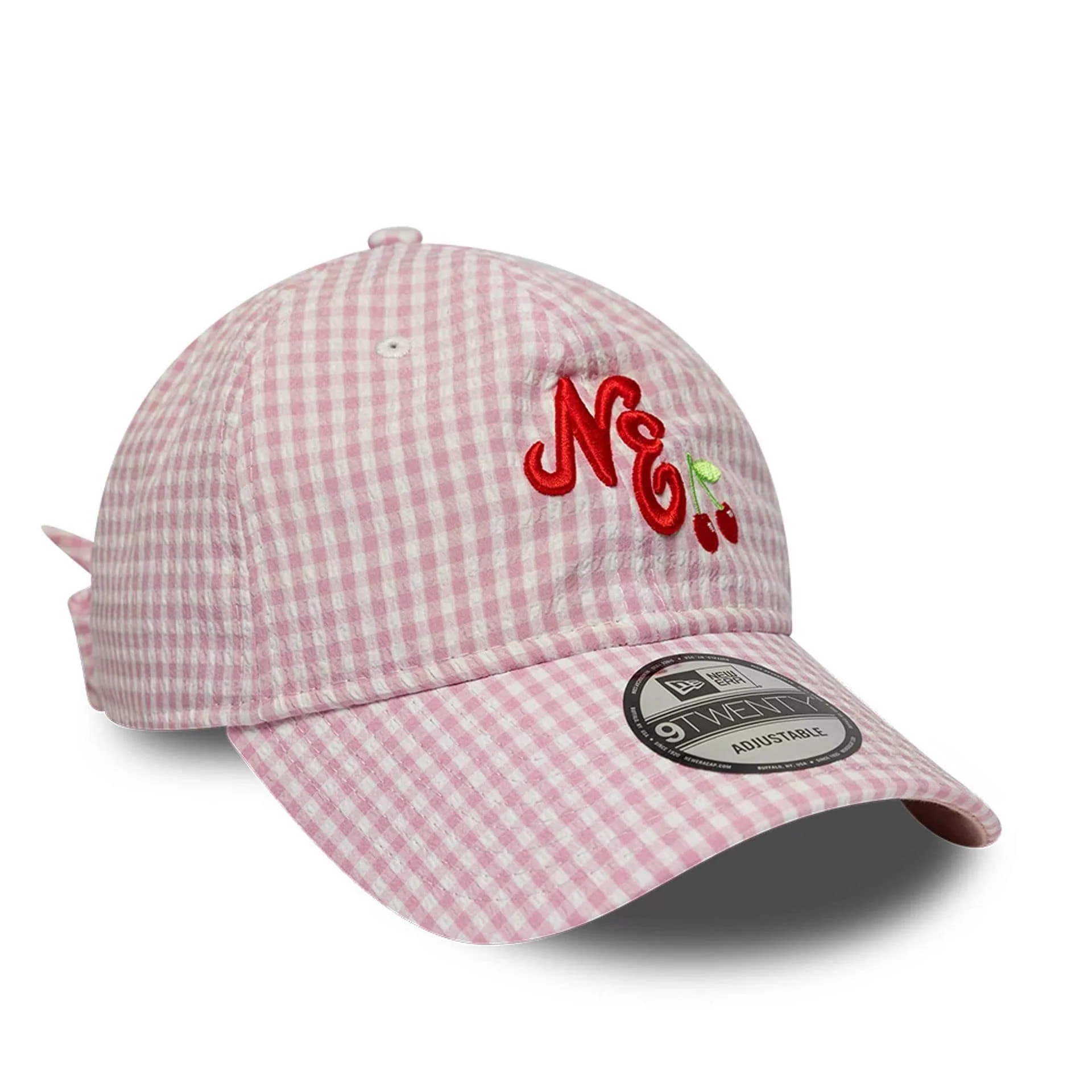 New Era Gingham Bowback Pastel Pink 9TWENTY Adjustable Cap - Image 4