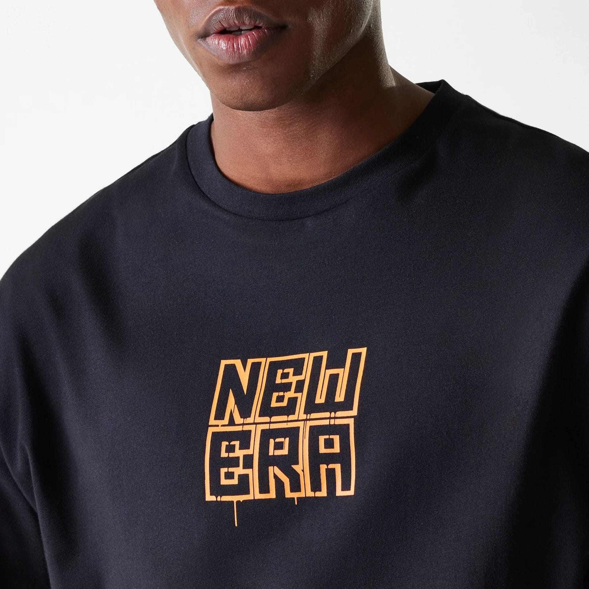New Era Graffiti Graphic Black Oversized T-Shirt - Image 7