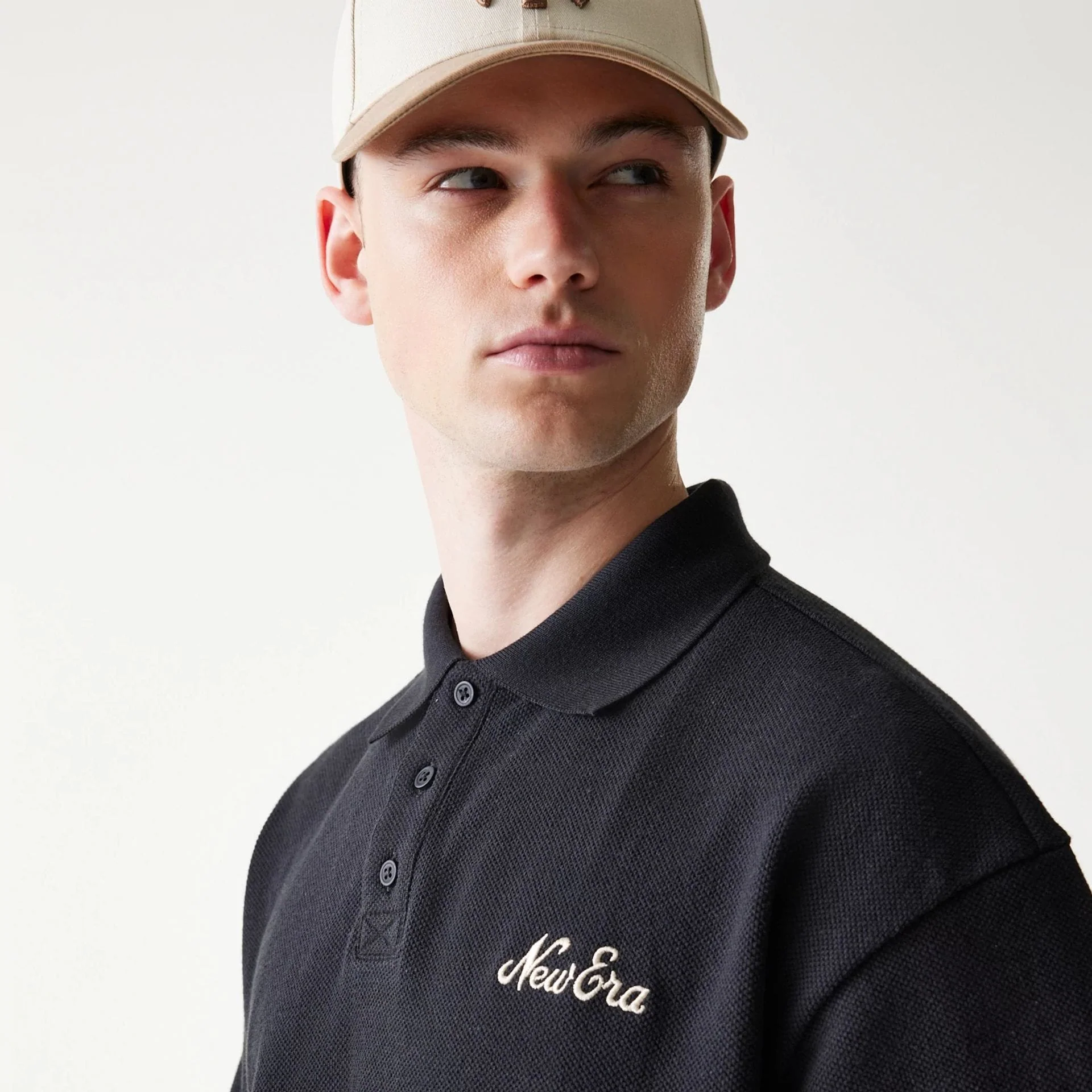 New Era Graphic Black Polo T-Shirt - Image 4