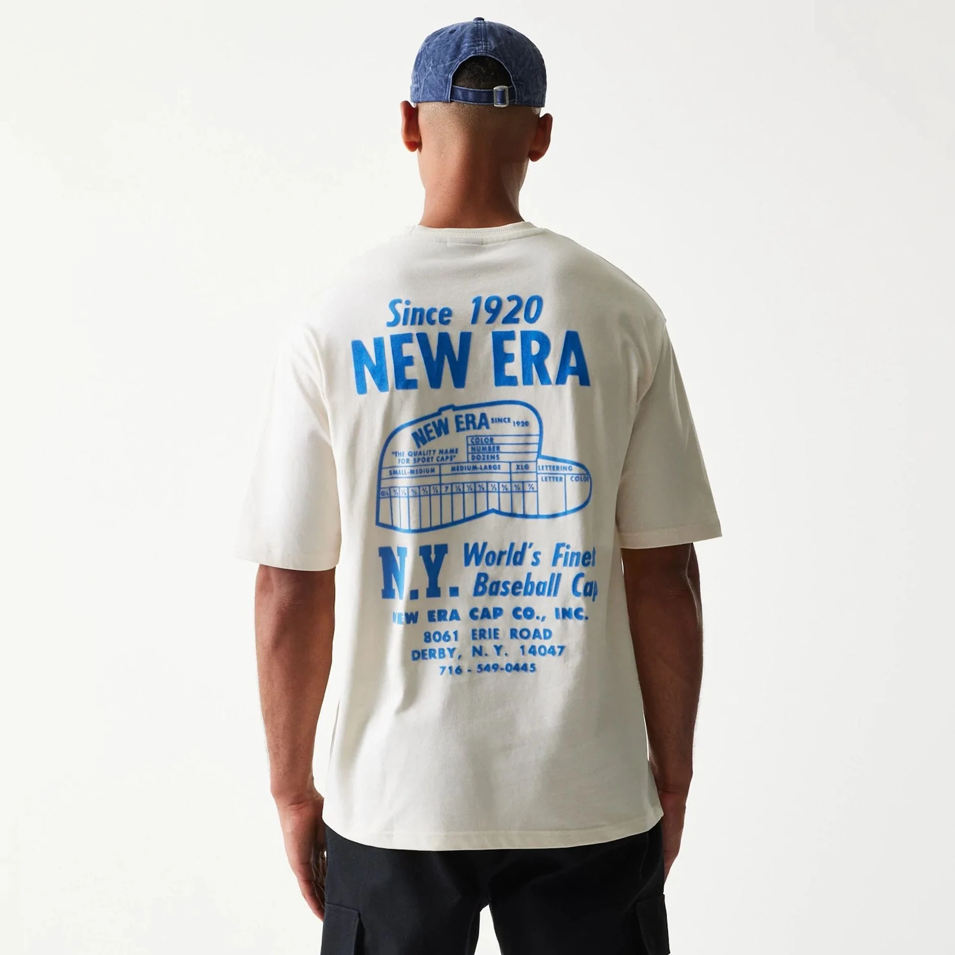 New Era Graphic Light Beige Oversized T-Shirt - Image 2