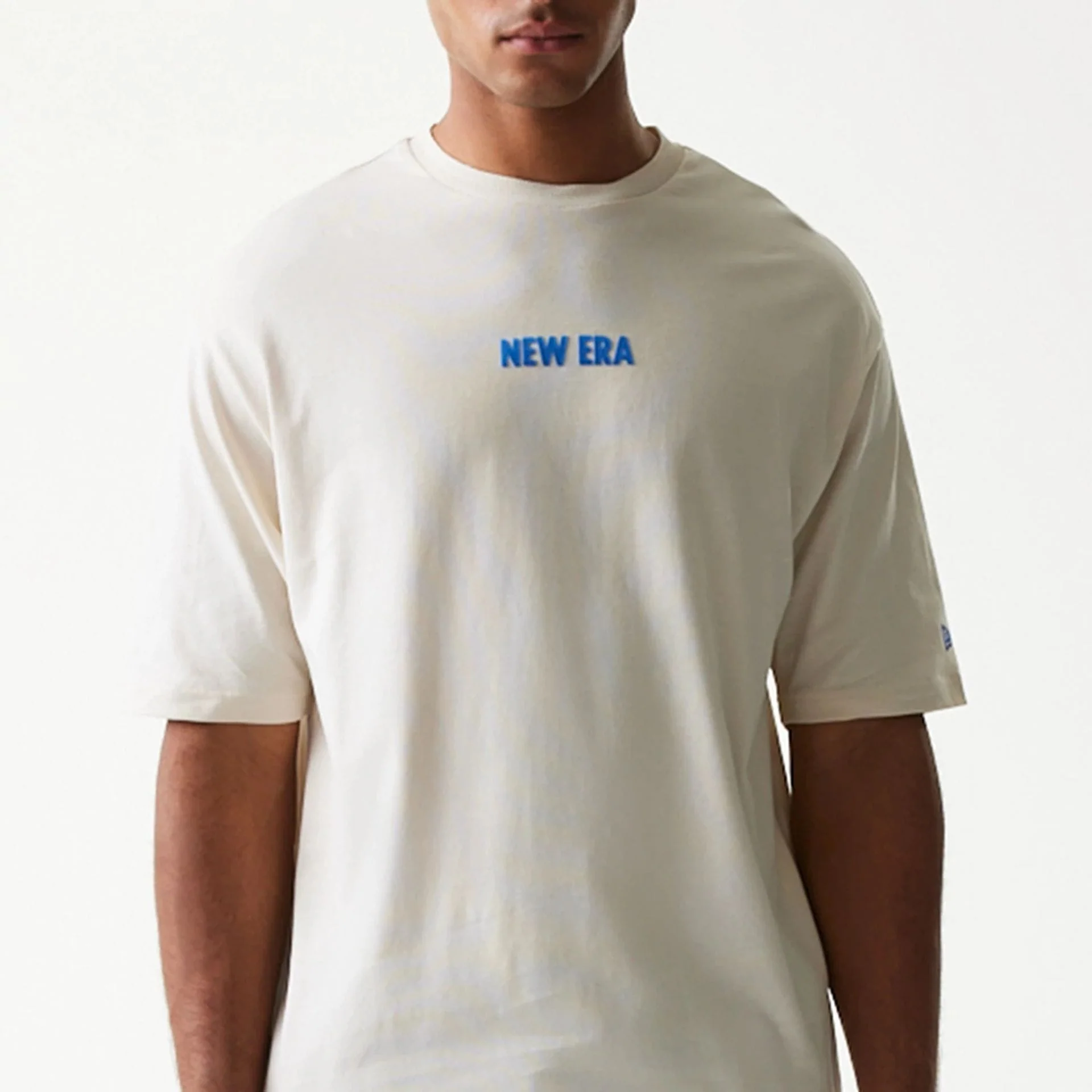 New Era Graphic Light Beige Oversized T-Shirt - Image 5