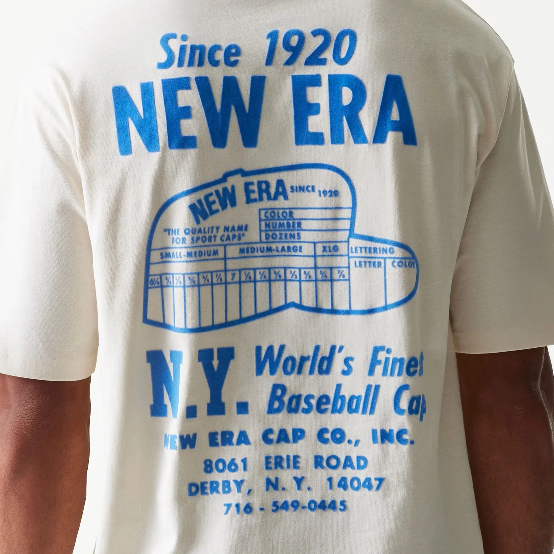 New Era Graphic Light Beige Oversized T-Shirt - Image 6