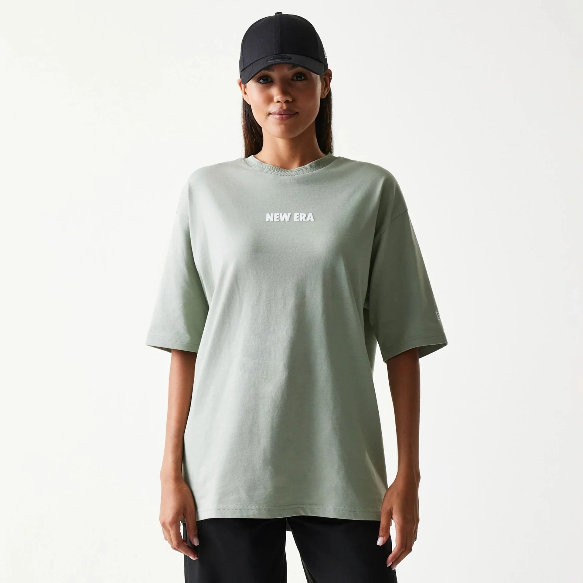 New Era Graphic Pastel Green Oversized T-Shirt - Image 4