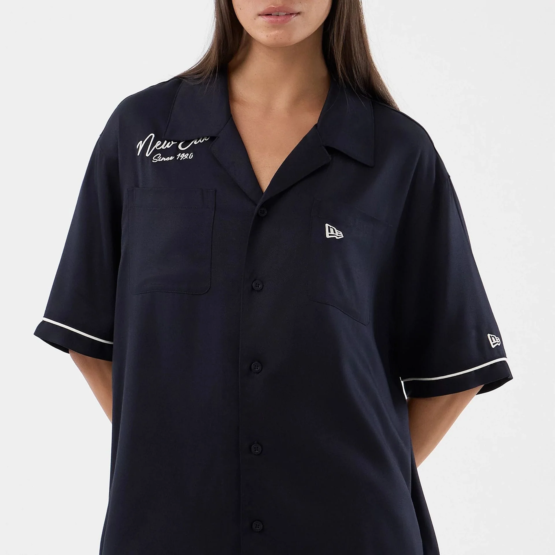 New Era Graphic Revere Navy Short Sleeve Shirt - Image 7