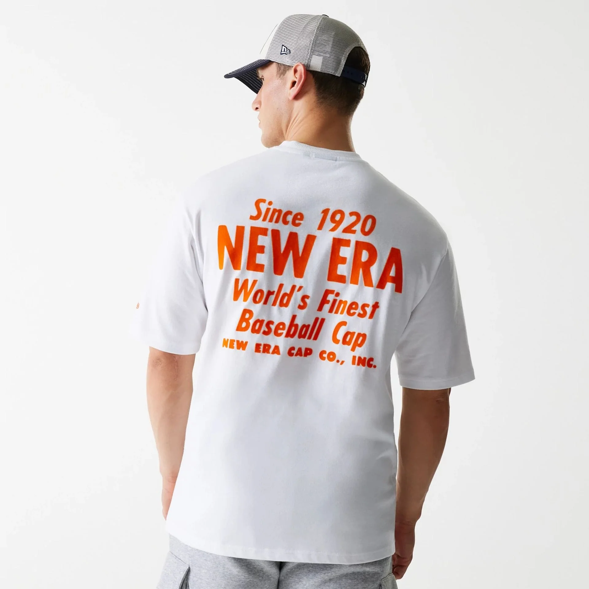 New Era Graphic White Oversized T-Shirt - Image 2