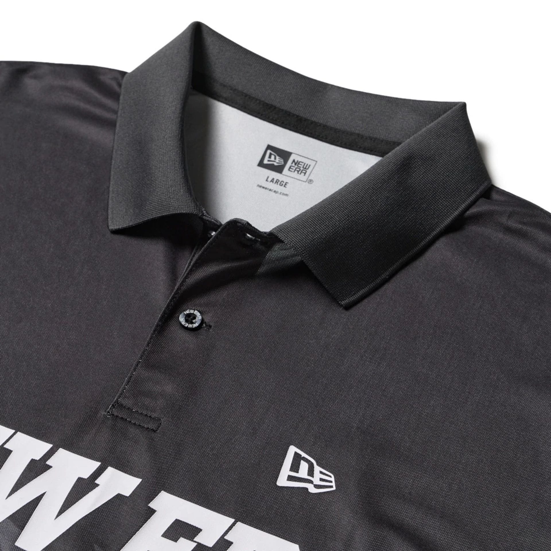 New Era Grid Black Polo T-Shirt - Image 3