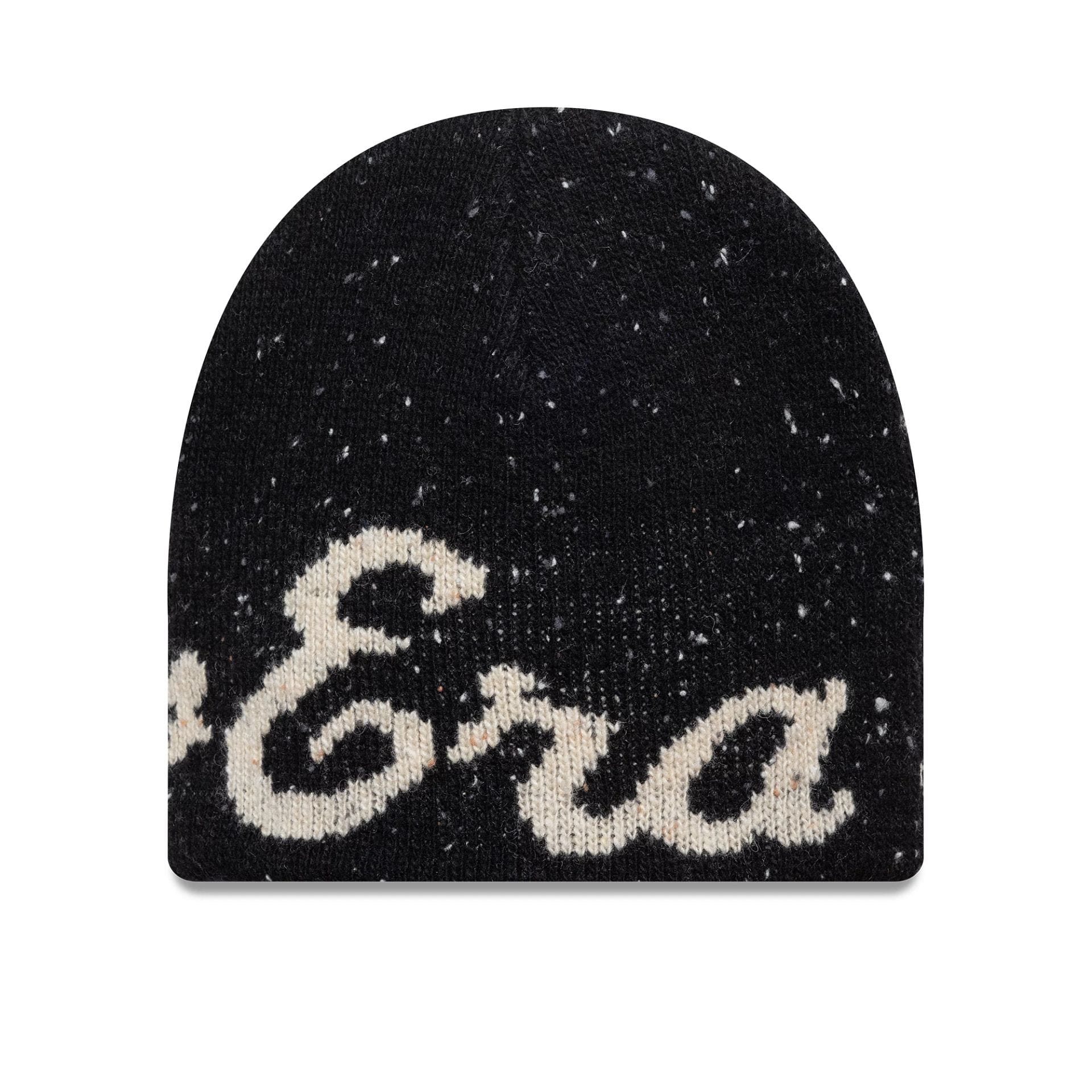 New Era Heritage Black Skull Knit Beanie Hat - Image 2