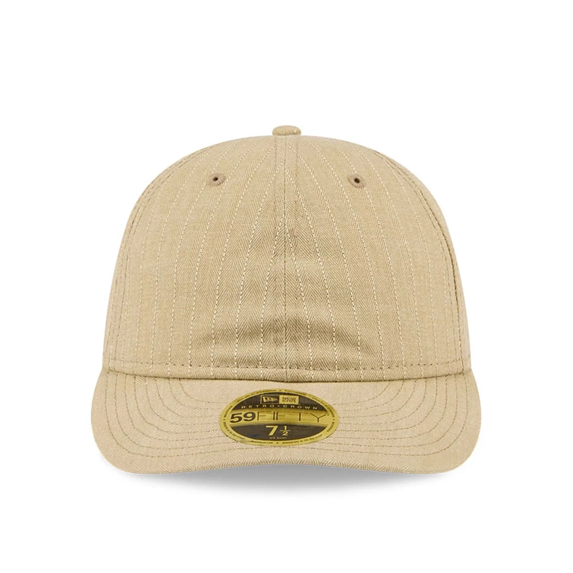 New Era Herringbone Beige Retro Crown 59FIFTY Fitted Cap - Image 3