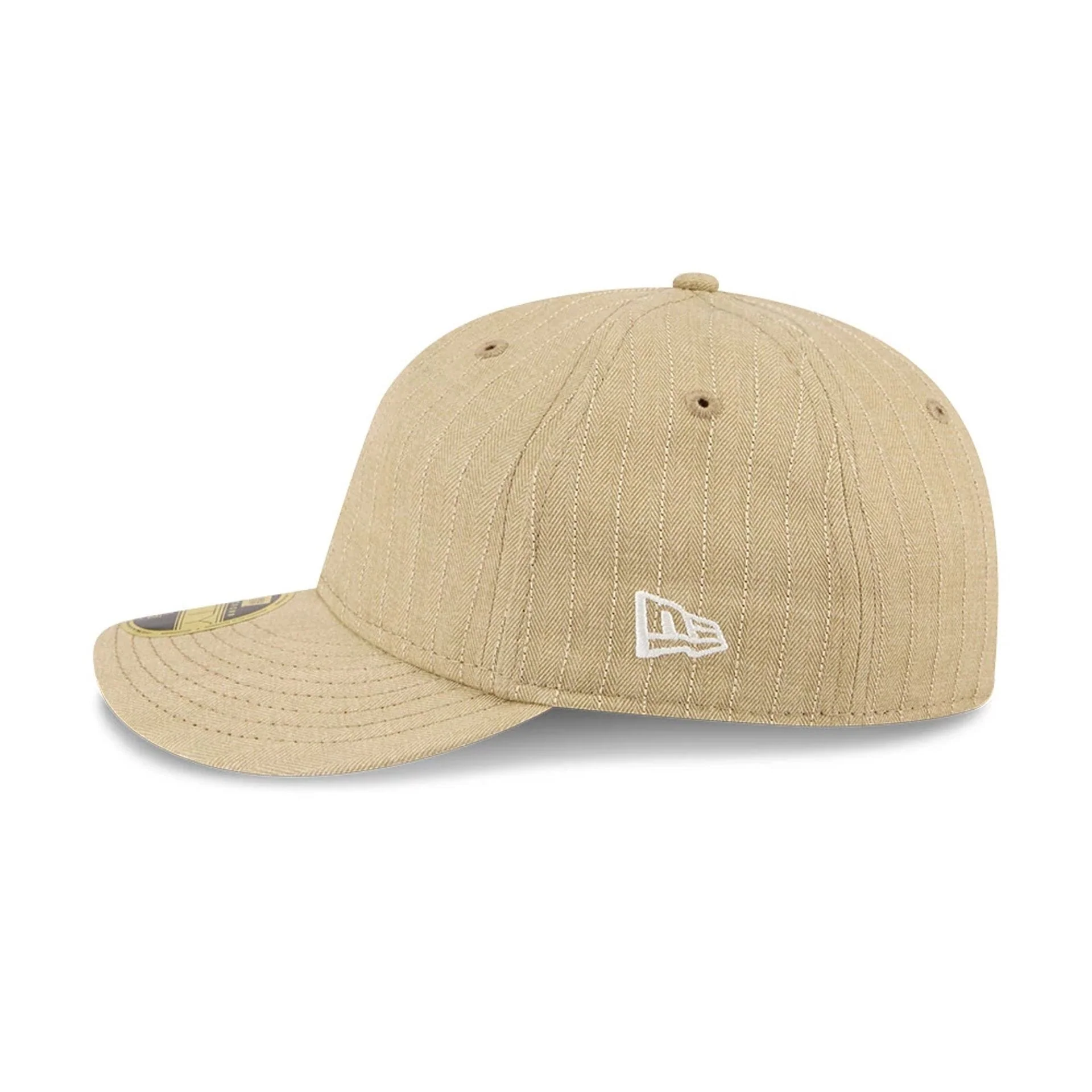 New Era Herringbone Beige Retro Crown 59FIFTY Fitted Cap - Image 5
