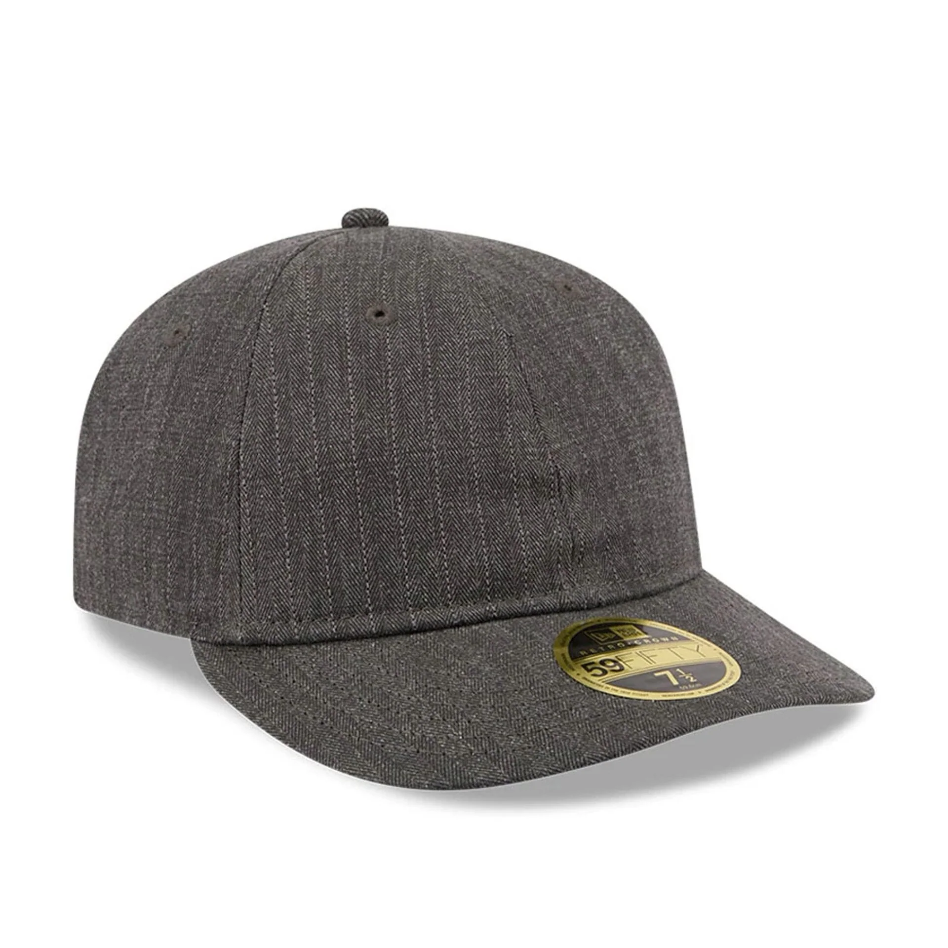 New Era Herringbone Charcoal Retro Crown 59FIFTY Fitted Cap - Image 4