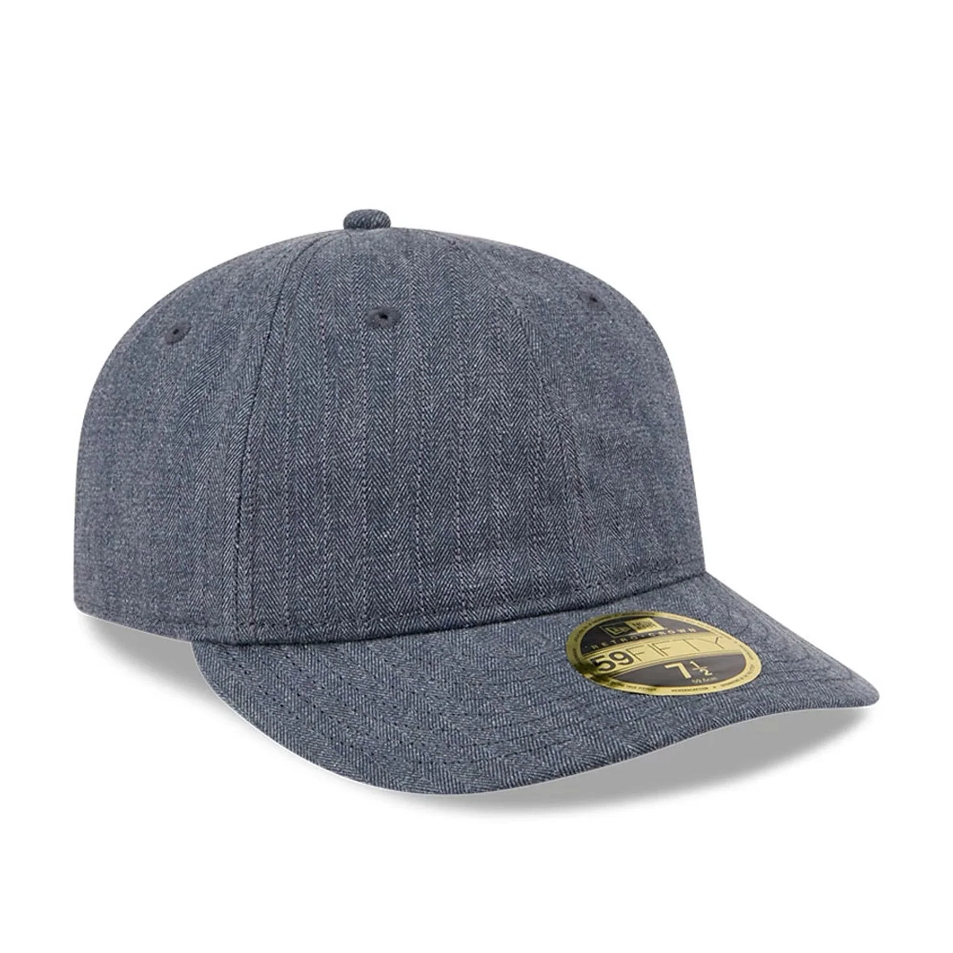 New Era Herringbone Navy Retro Crown 59FIFTY Fitted Cap - Image 4