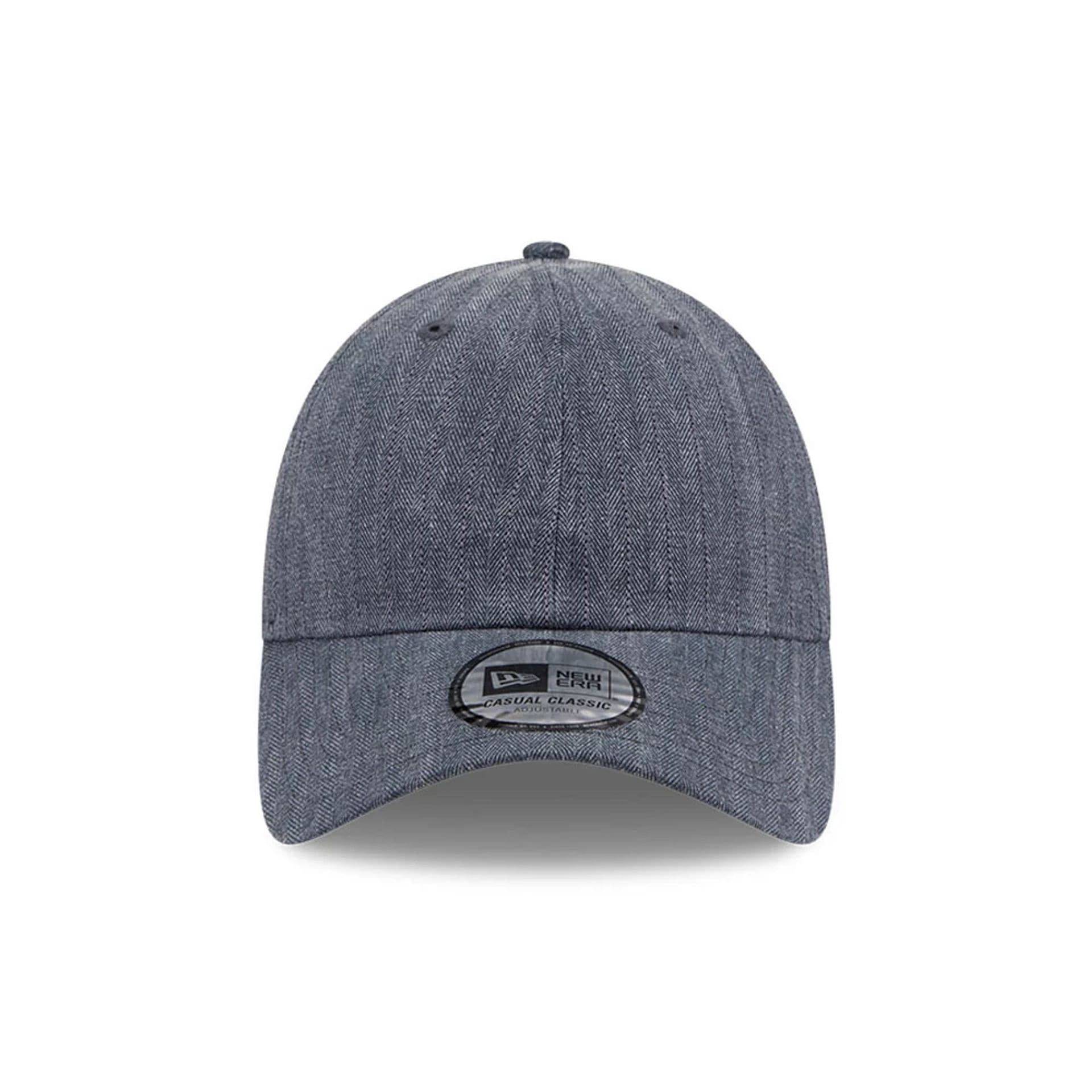 New Era Herringbone Pinstripe Navy Casual Classic Adjustable Cap - Image 3