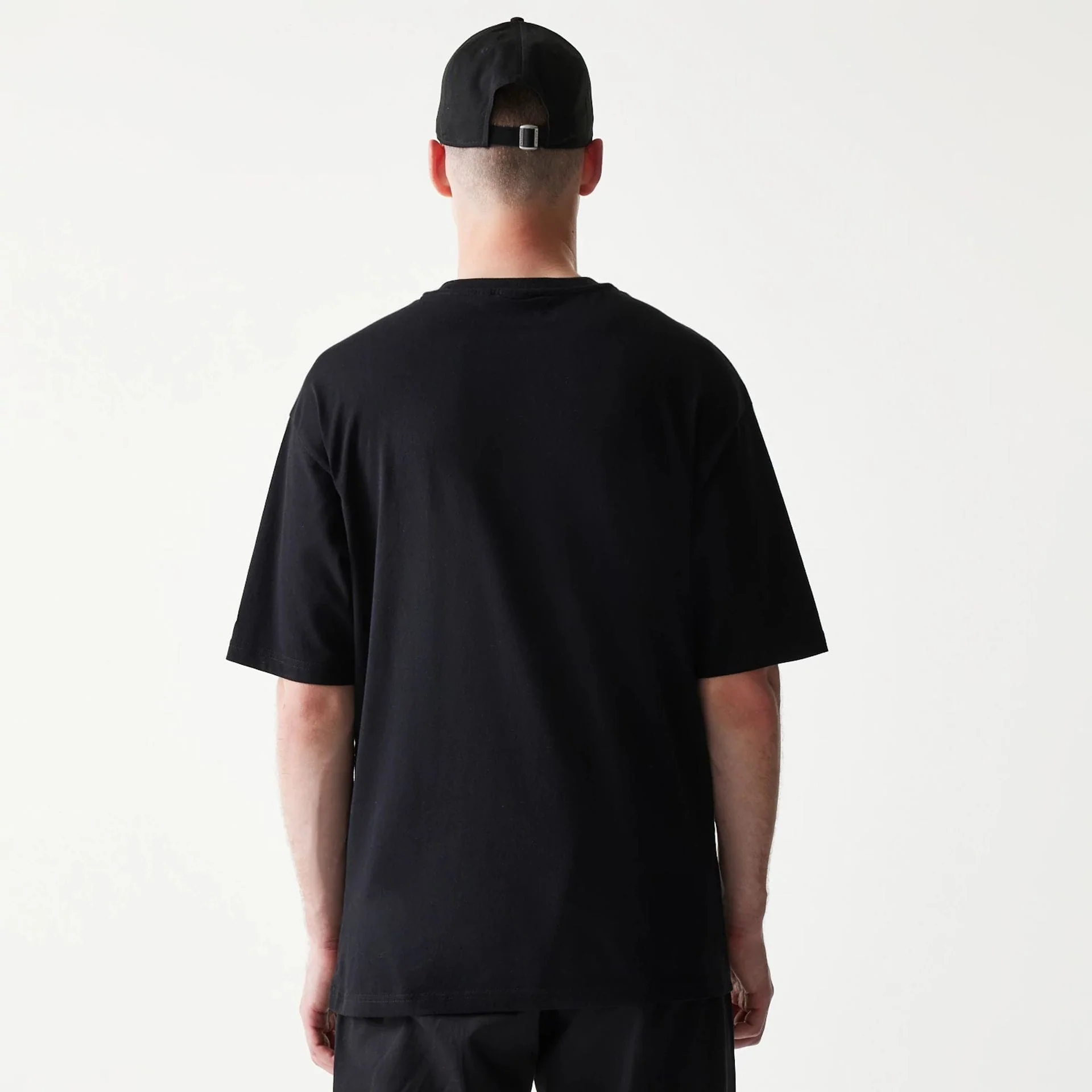 New Era Hotdog Food Graphic Black Oversized T-Shirt - Image 2