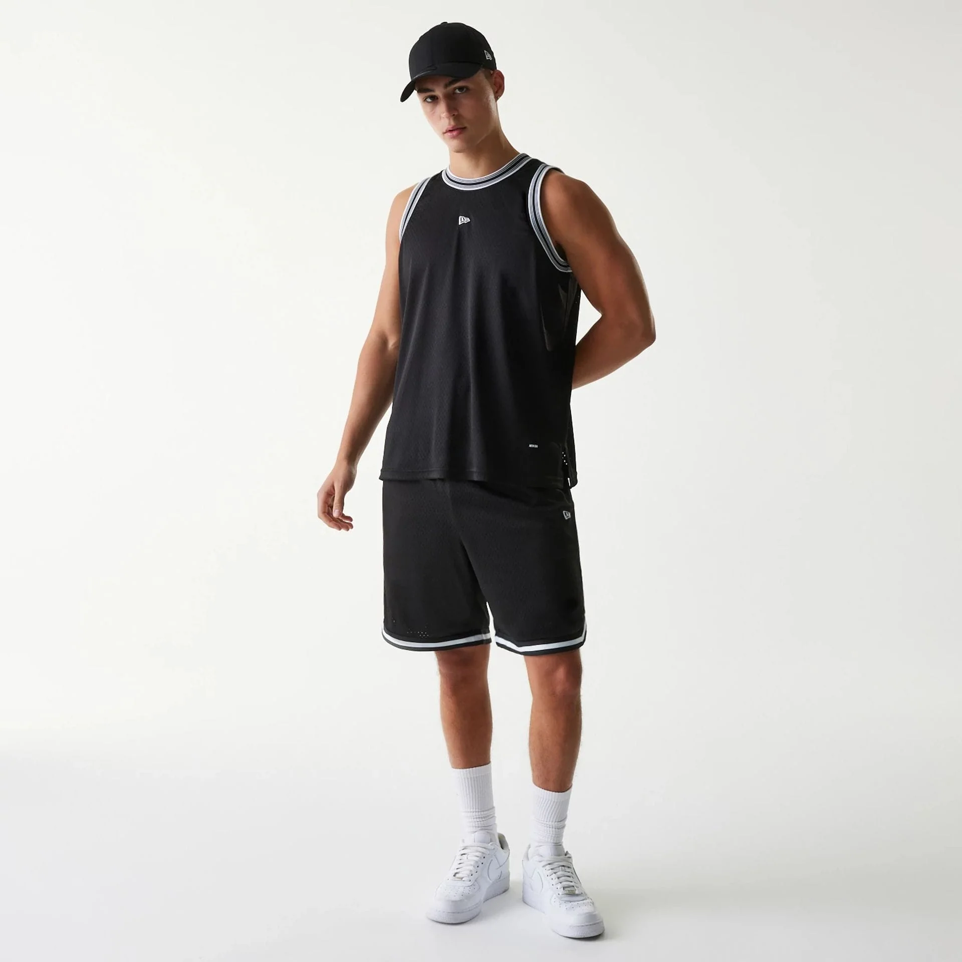 New Era Japan Mesh Black Sleeveless T-Shirt - Image 7