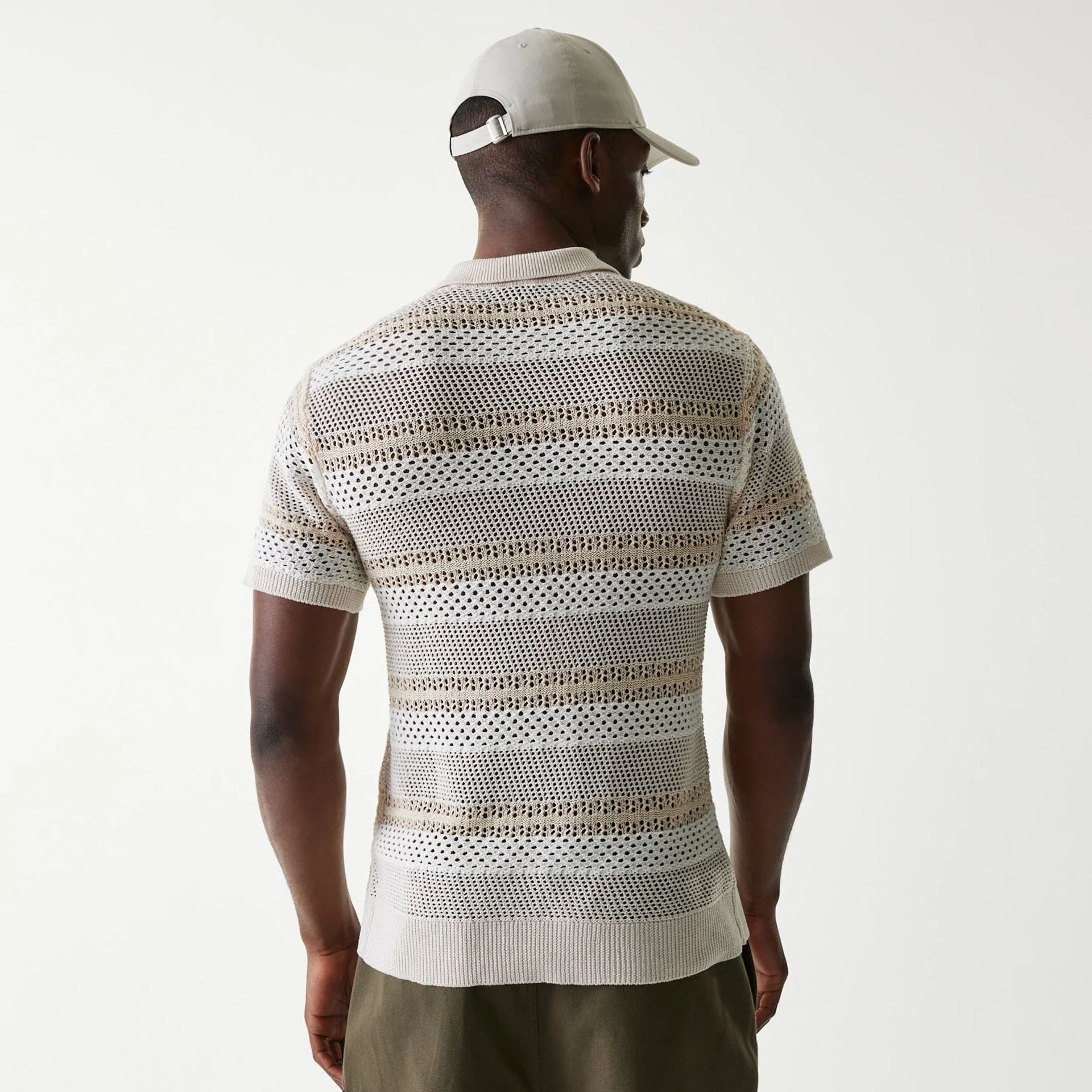 New Era Japan Mesh White Polo T-Shirt - Image 2
