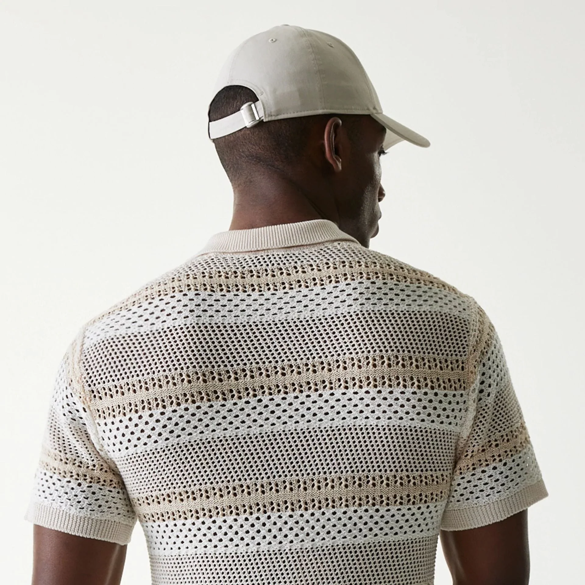 New Era Japan Mesh White Polo T-Shirt - Image 5