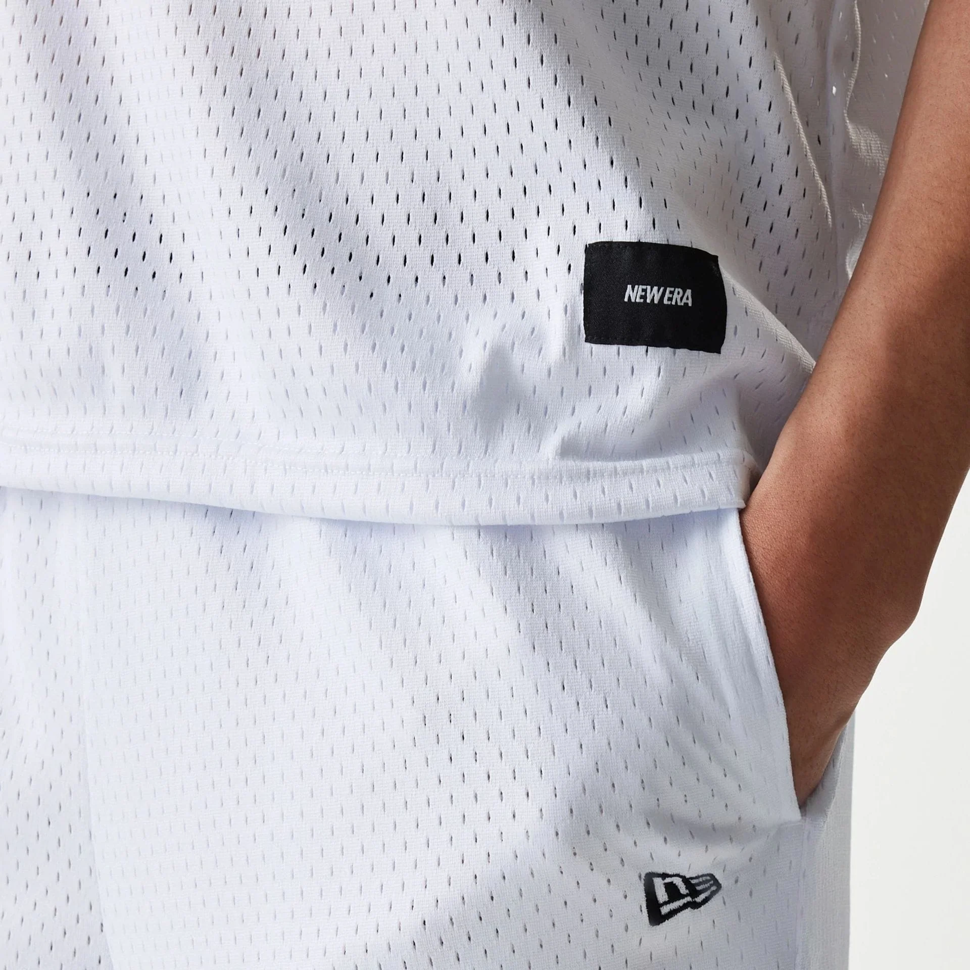 New Era Japan Mesh White Sleeveless T-Shirt - Image 4