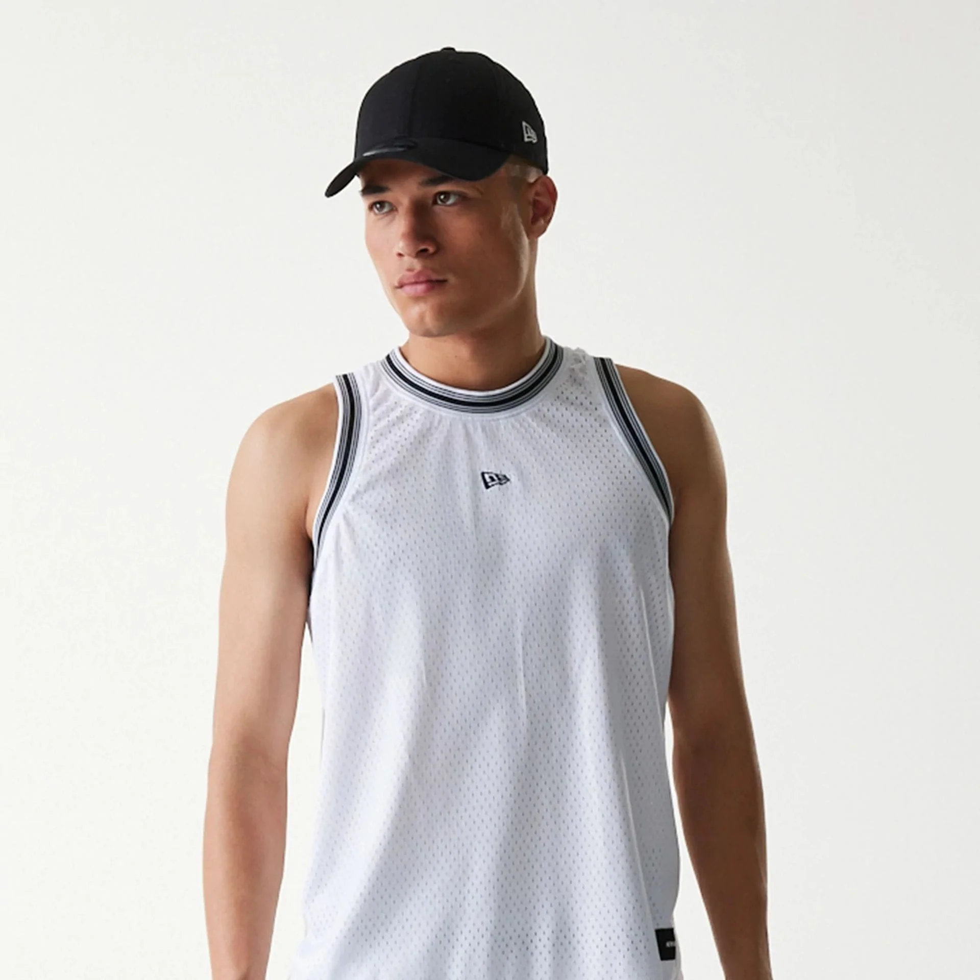 New Era Japan Mesh White Sleeveless T-Shirt - Image 5