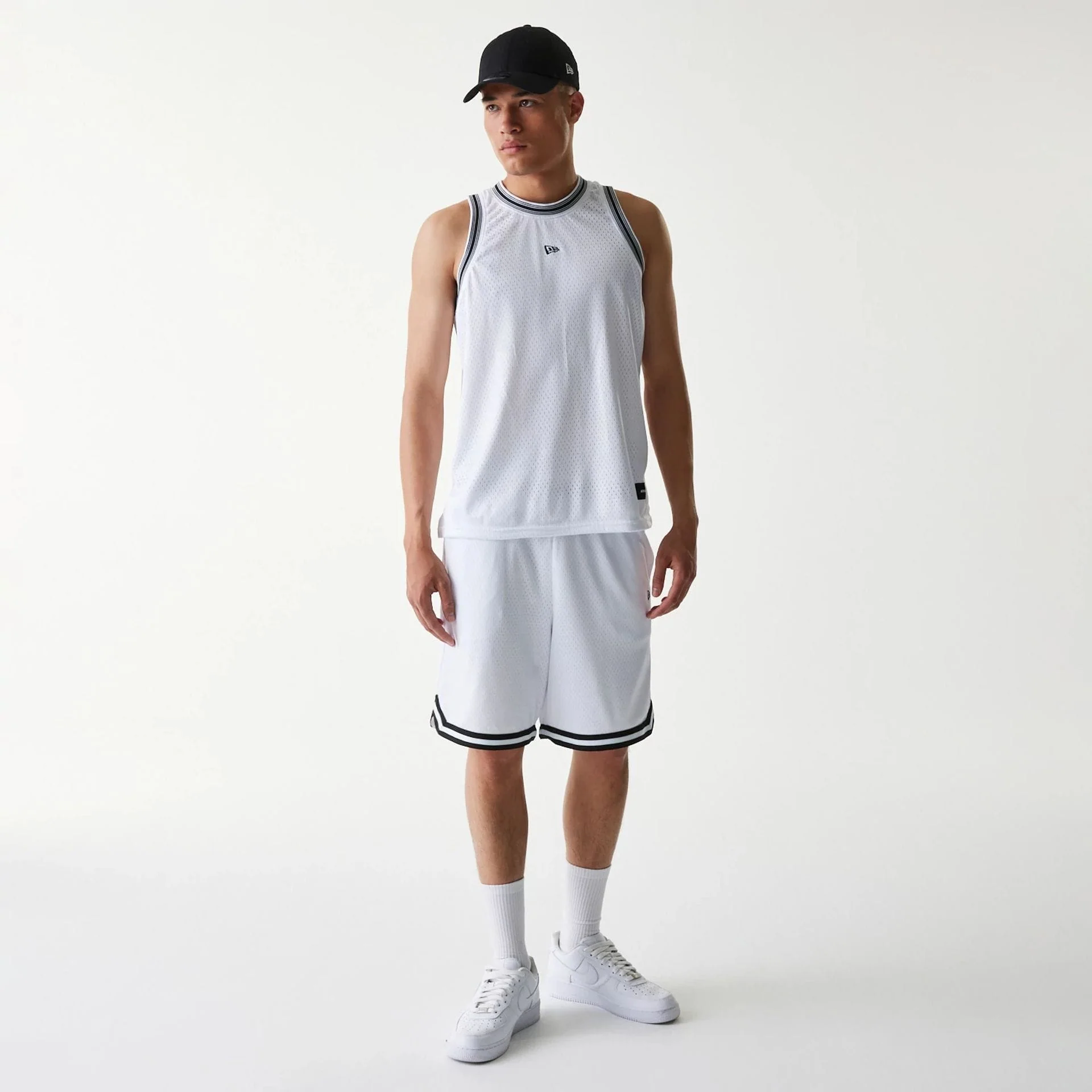 New Era Japan Mesh White Sleeveless T-Shirt - Image 7
