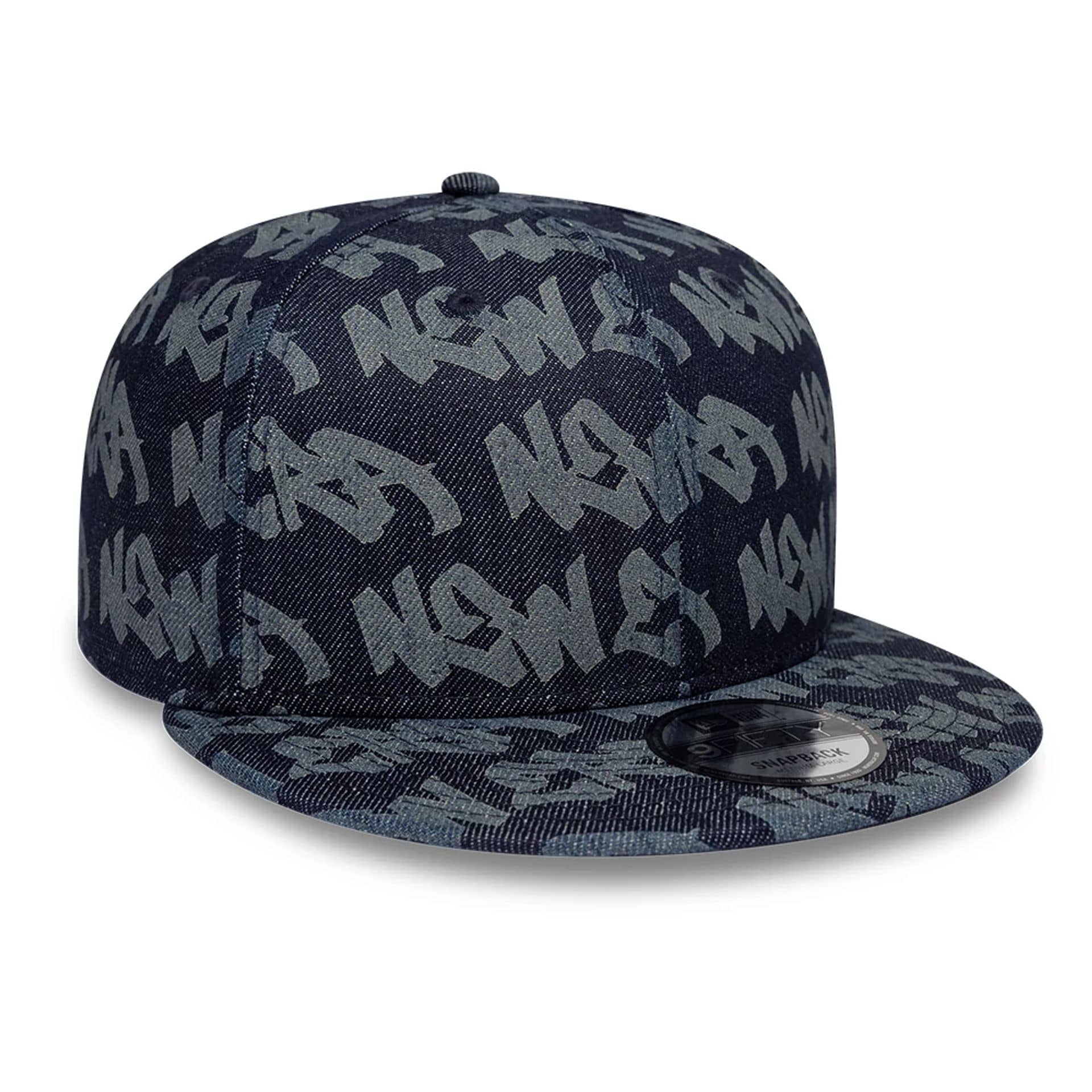 New Era Laser Burnout Denim Navy 9FIFTY Snapback Adjustable Cap - Image 3
