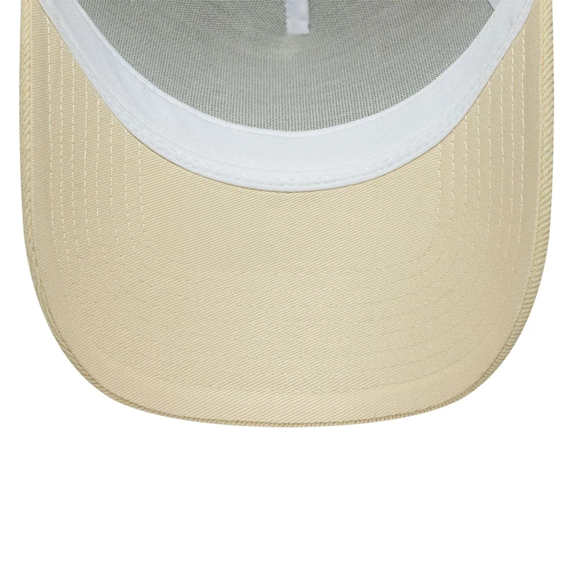 New Era Leather Patch Light Beige 9FORTY A-Frame Trucker Adjustable Cap - Image 5