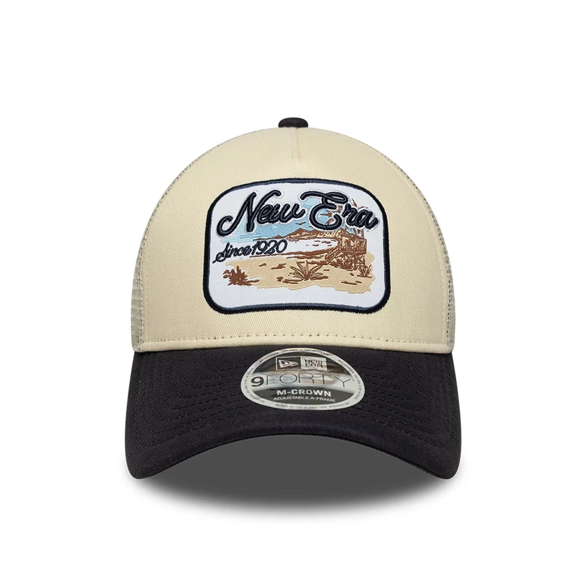 New Era Light Beige 9FORTY M-Crown A-Frame Trucker Adjustable Cap - Image 2