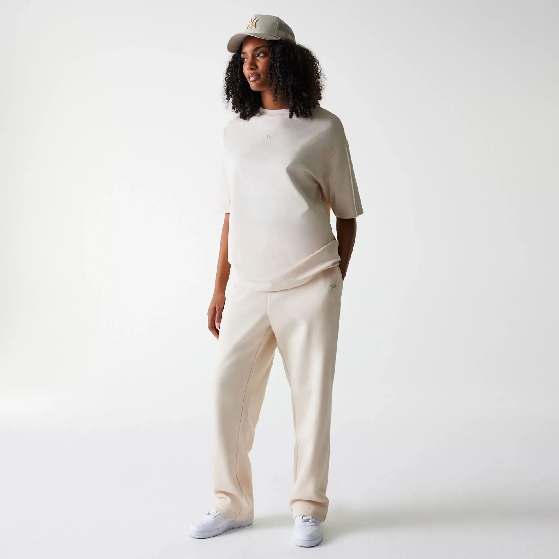 New Era Light Beige Straight Leg Joggers - Image 4