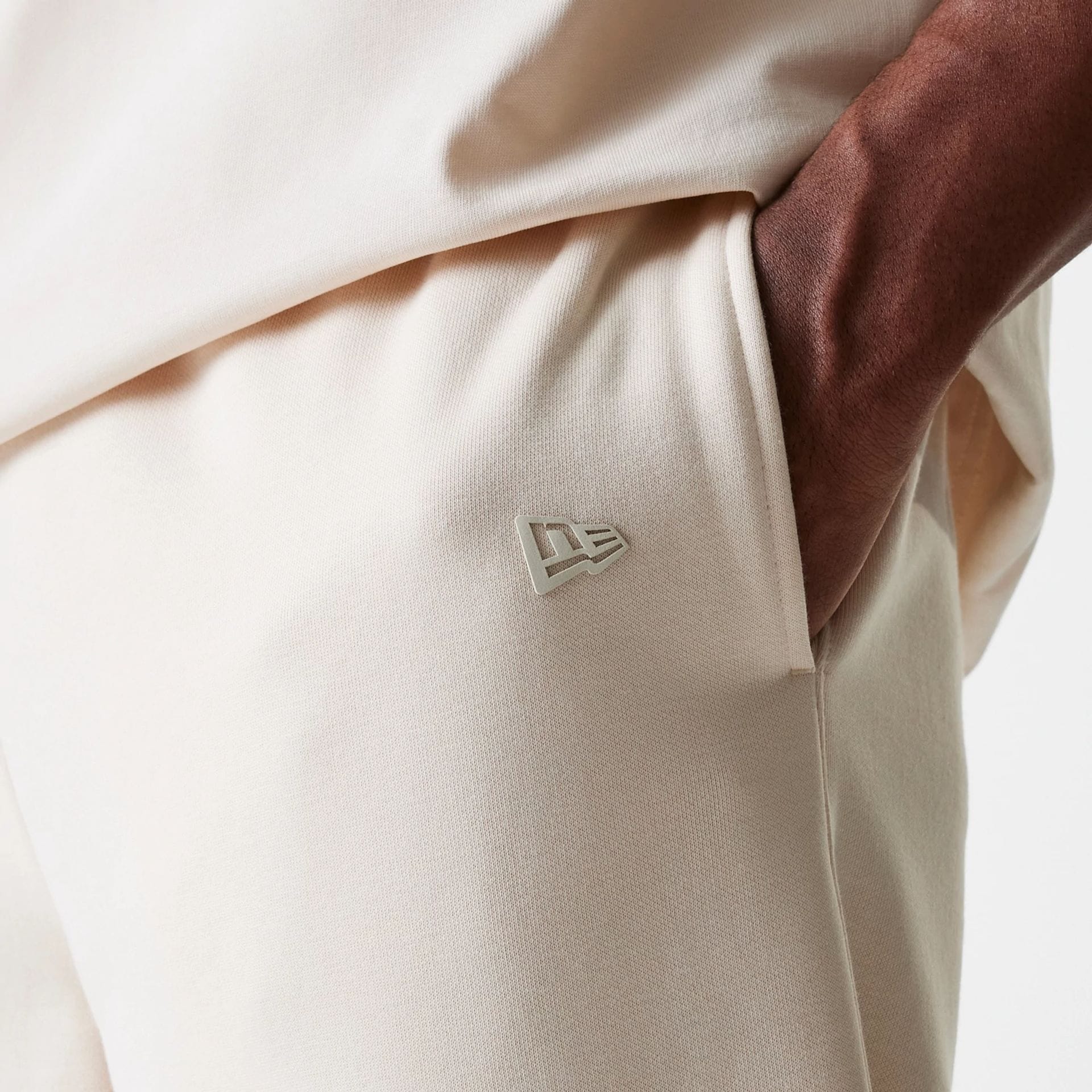 New Era Light Beige Straight Leg Joggers - Image 6
