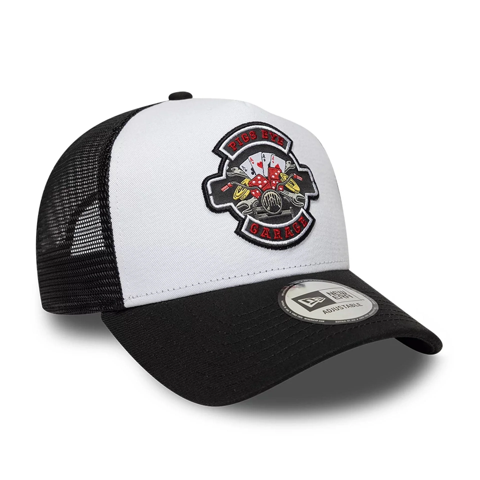 New Era Location Icon Black 9FORTY A-Frame Trucker Adjustable Cap - Image 3