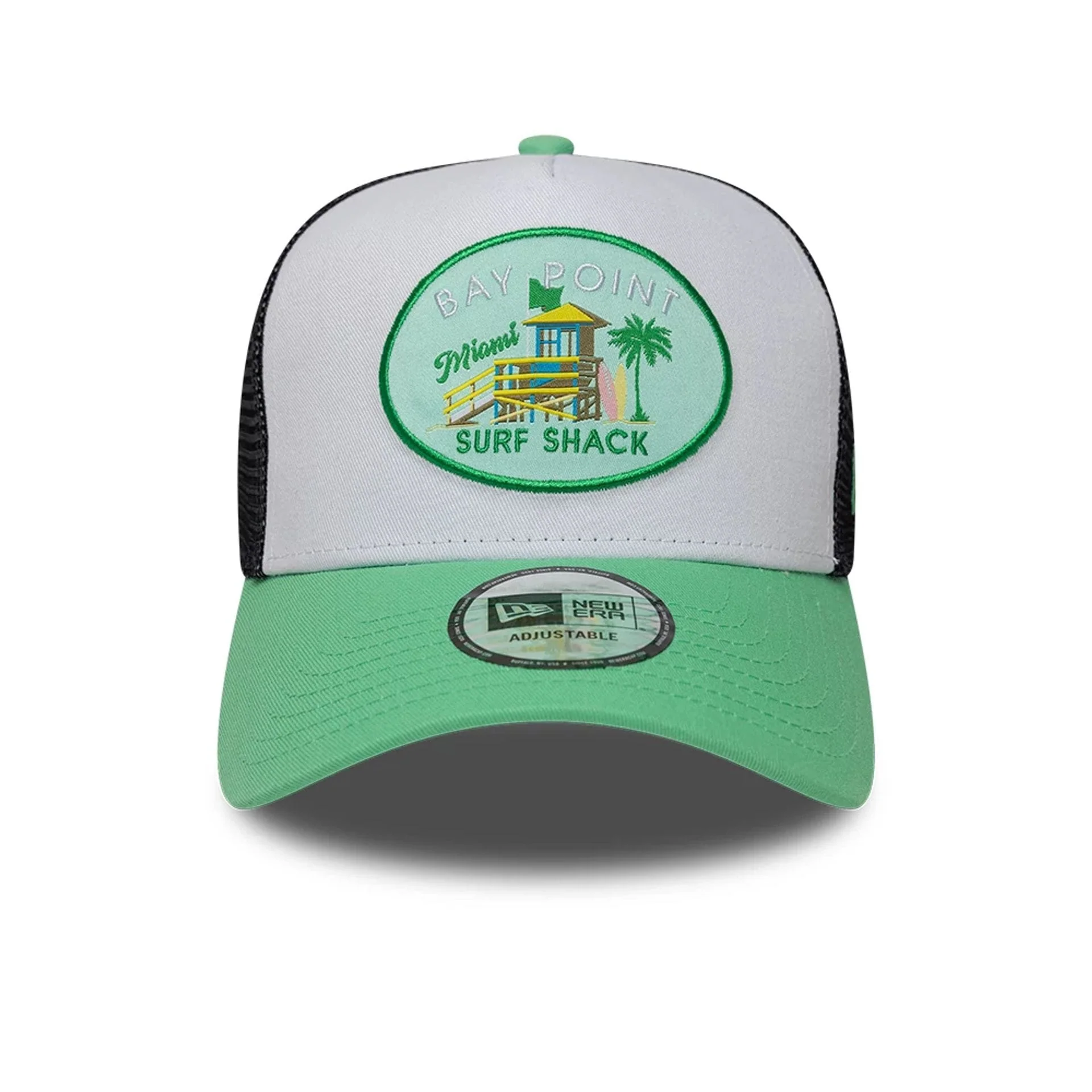 New Era Location Icon Open Green 9FORTY A-Frame Trucker Adjustable Cap - Image 2