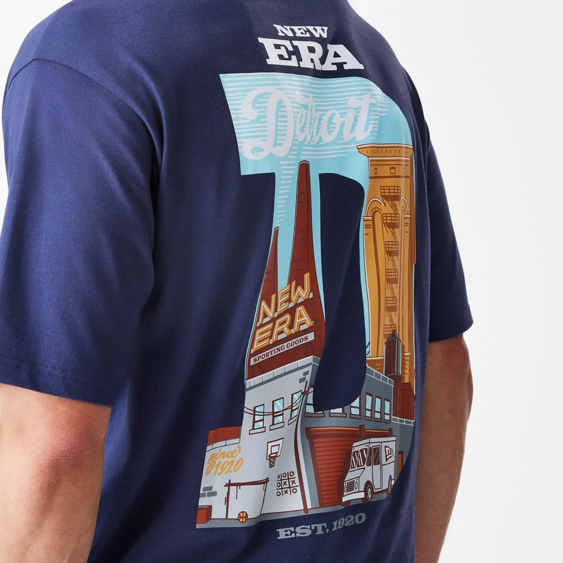 New Era Location Navy Oversized T-Shirt - Image 6