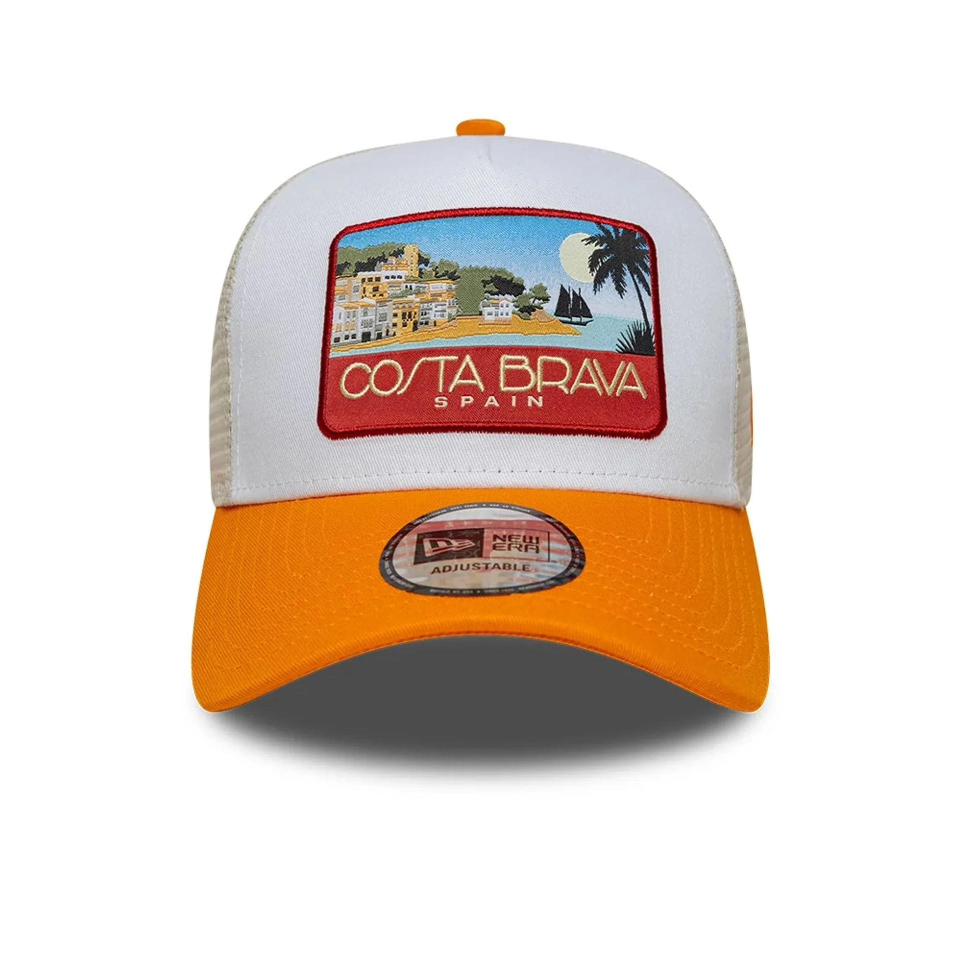 New Era Location Orange 9FORTY A-Frame Trucker Adjustable Cap - Image 2
