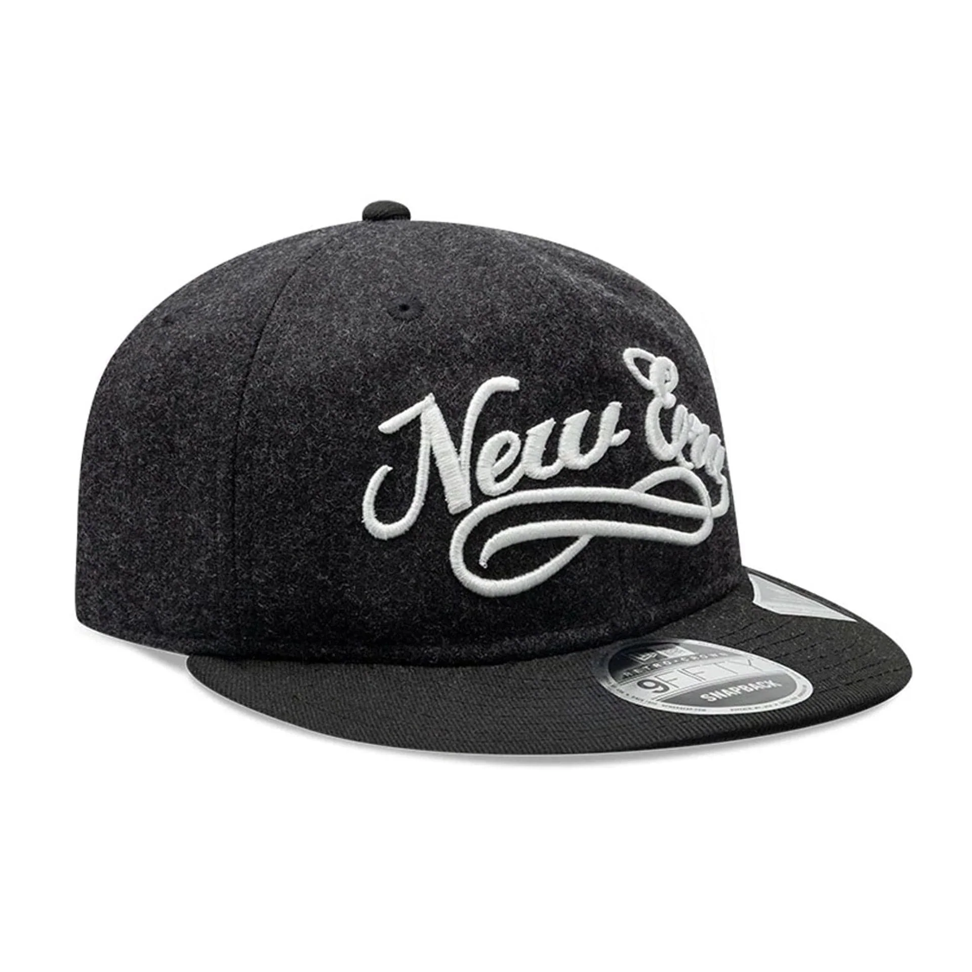 New Era Melton Wool Black Retro Crown 9FIFTY Cap - Image 3